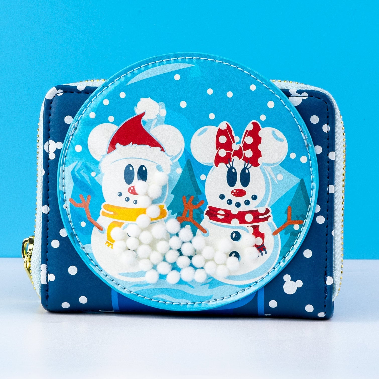 Loungefly x Disney Snowman Mickey and Minnie Mouse Snow Globe Purse - GeekCore