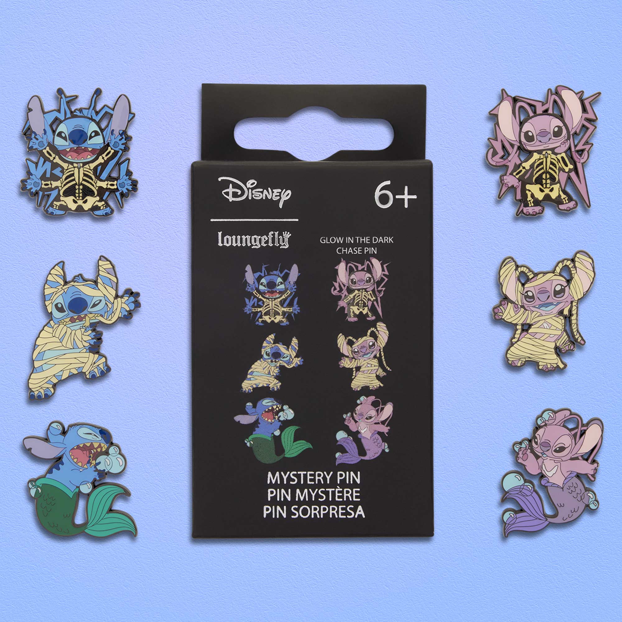 Loungefly x Disney Stitch & Angel Halloween Costumes Mystery Box Pin - GeekCore