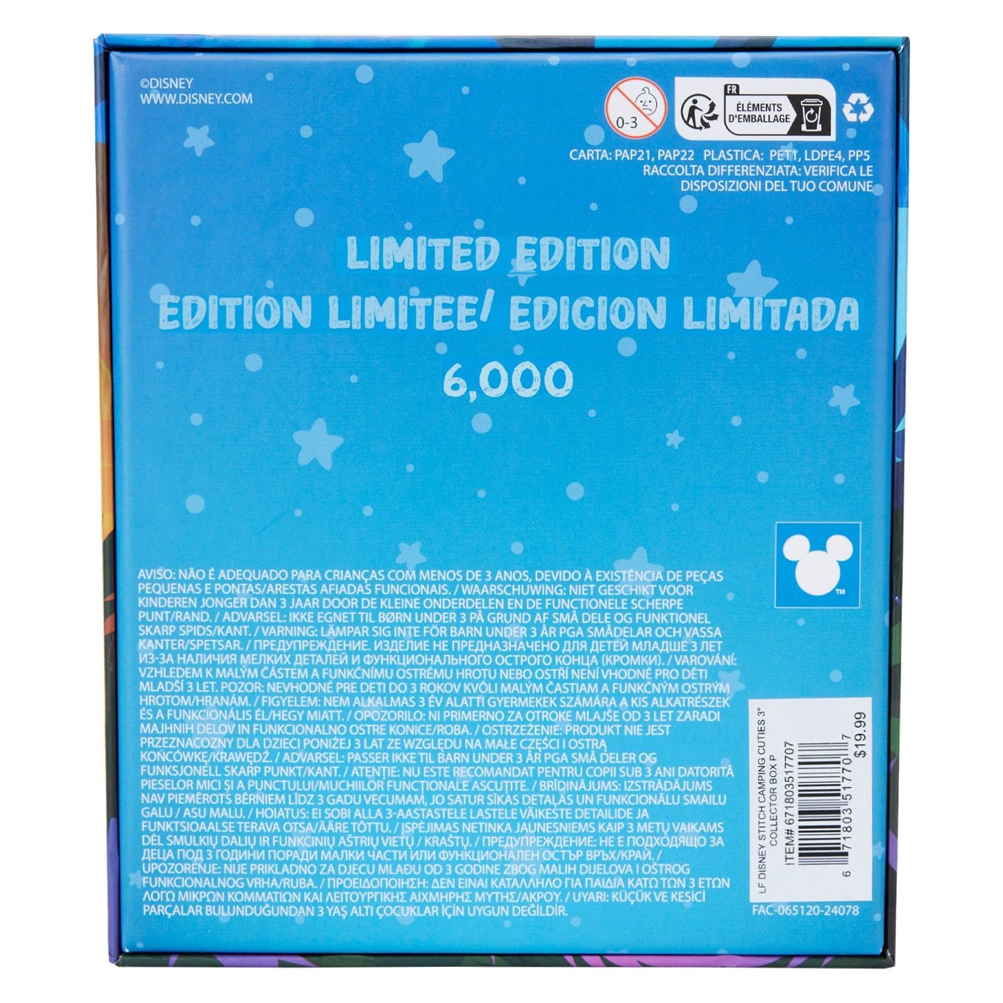 Loungefly x Disney Stitch Camping Cuties 3" Collector Box Pin - GeekCore