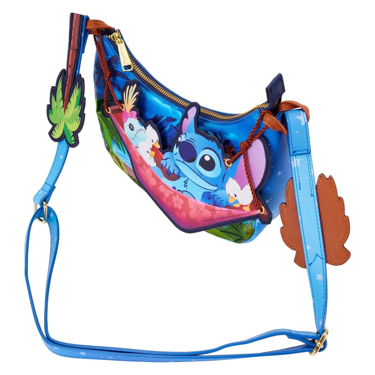 Loungefly x Disney Stitch Camping Cuties Hammock Crossbody - GeekCore
