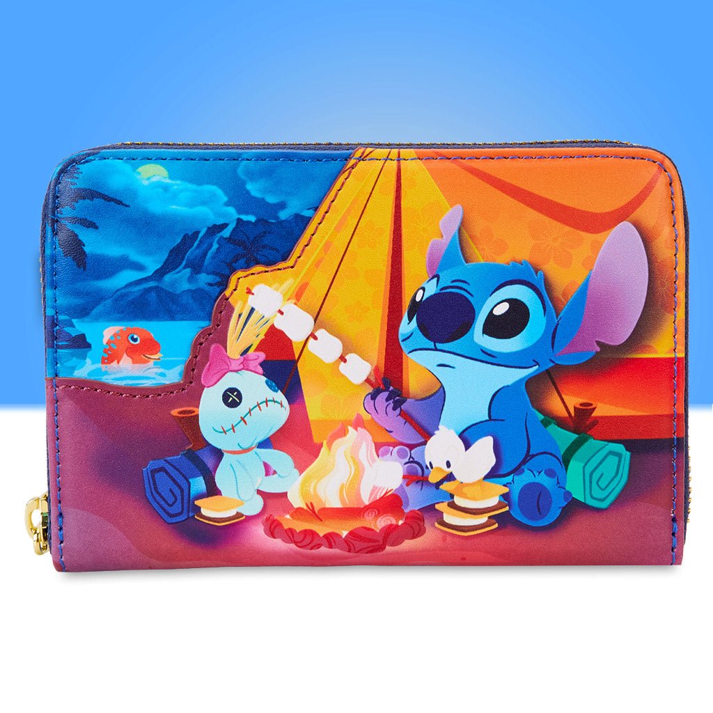 Loungefly x Disney Stitch Camping Cuties Zip Around Wallet - GeekCore