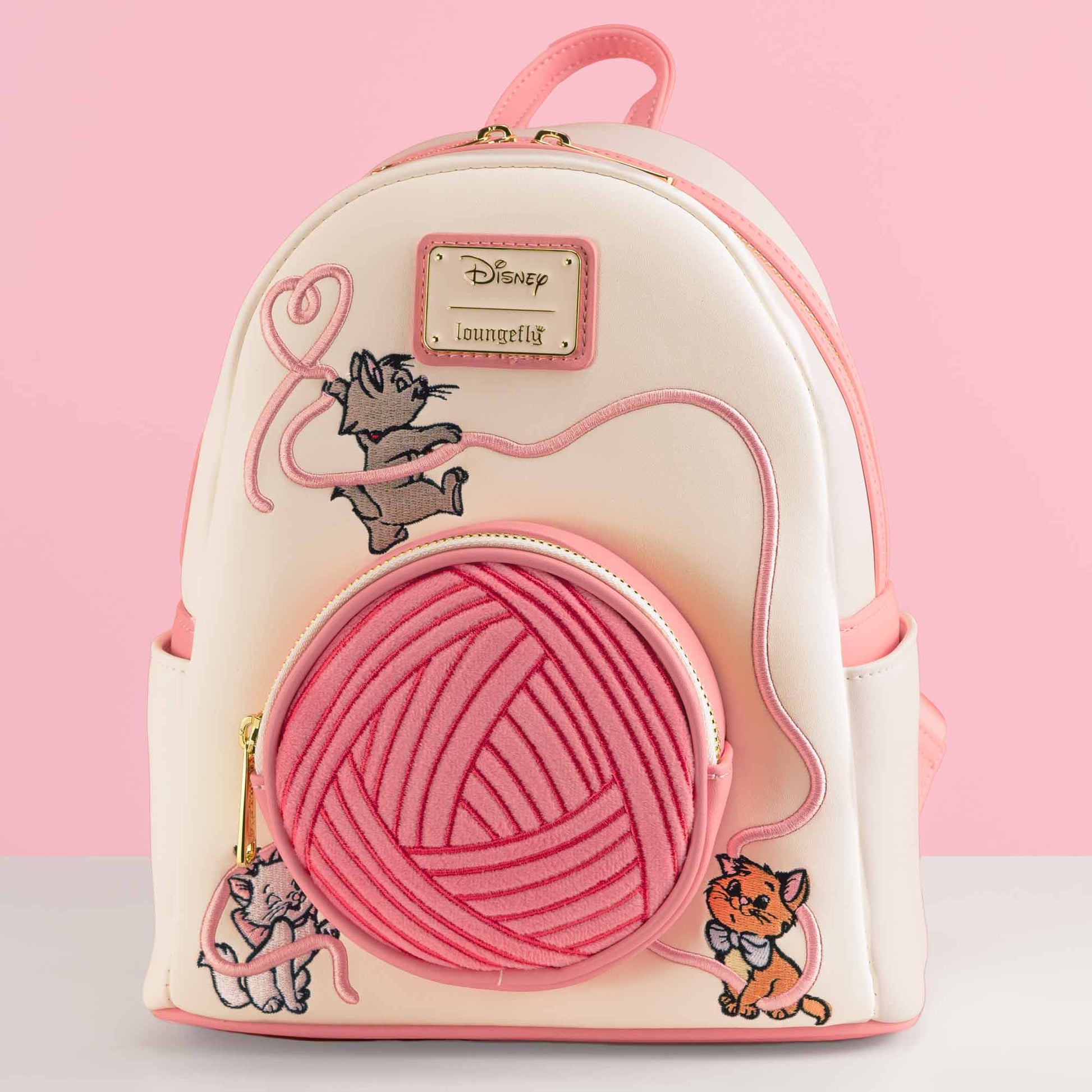 Loungefly x Disney The Aristocats Heart Yarn Plush Mini Backpack - GeekCore