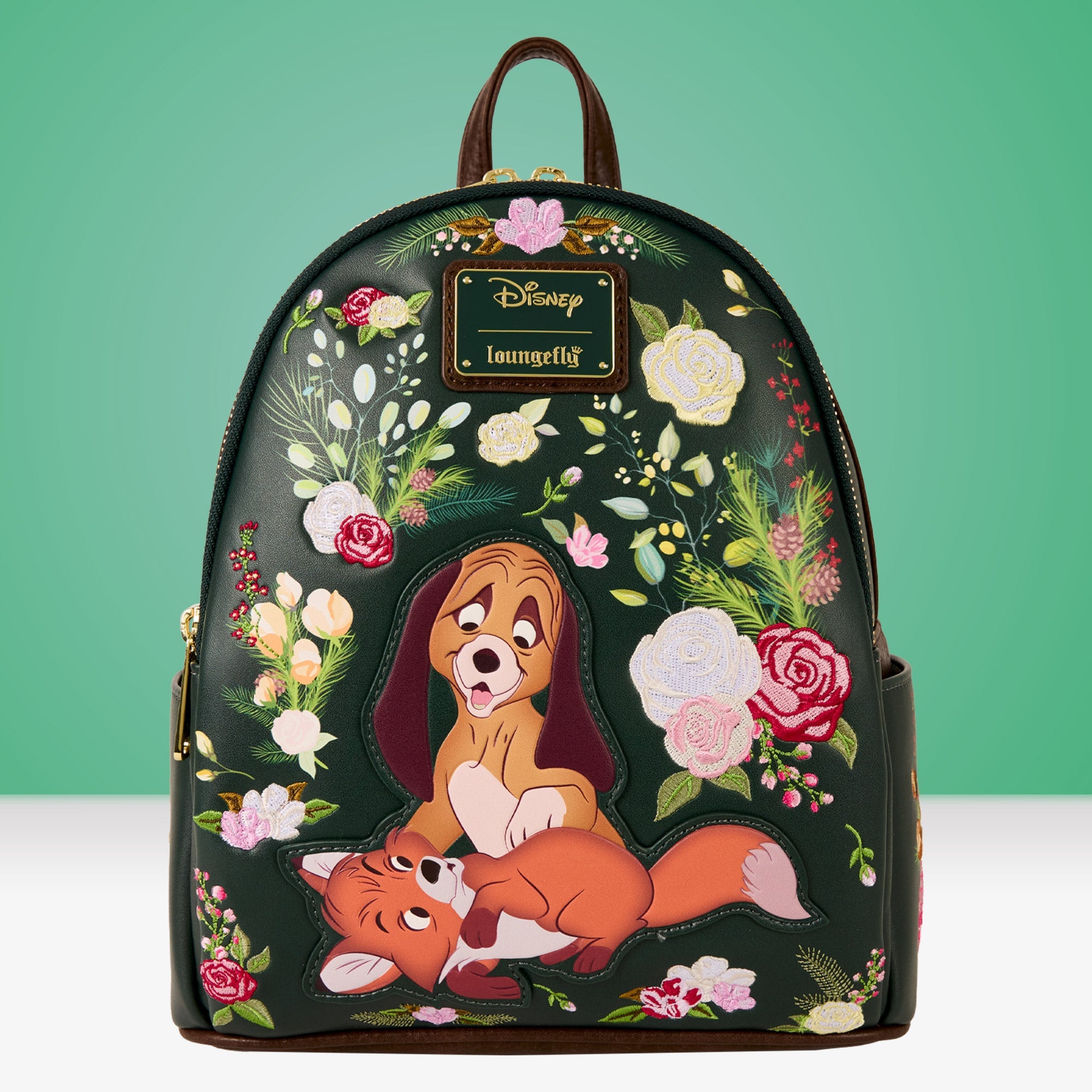 Loungefly x Disney The Fox And The Hound Floral Mini Backpack - GeekCore
