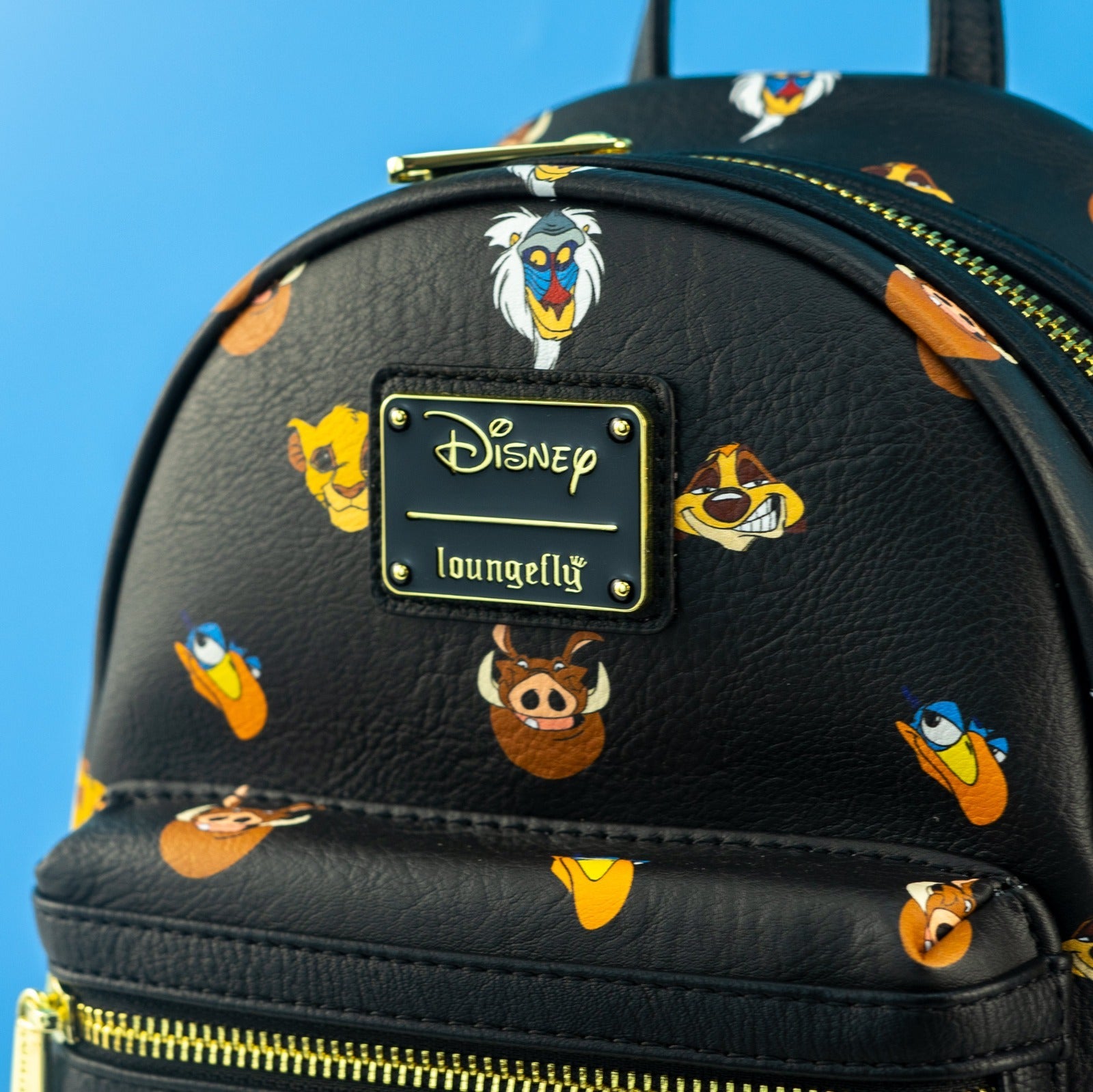 Loungefly x Disney The Lion King Character Faces AOP Mini Backpack - GeekCore