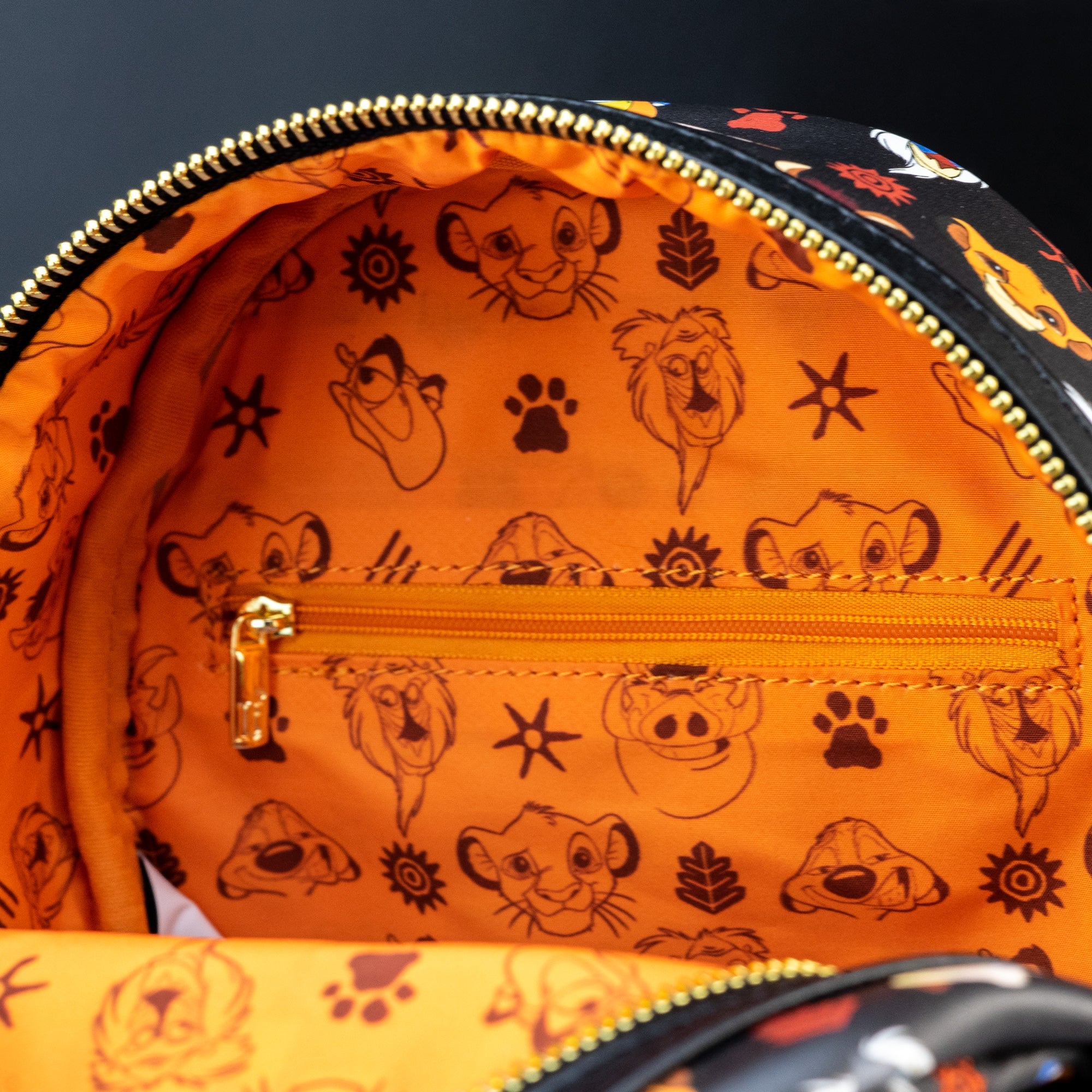 Loungefly x Disney The Lion King Faces AOP Mini Backpack - GeekCore