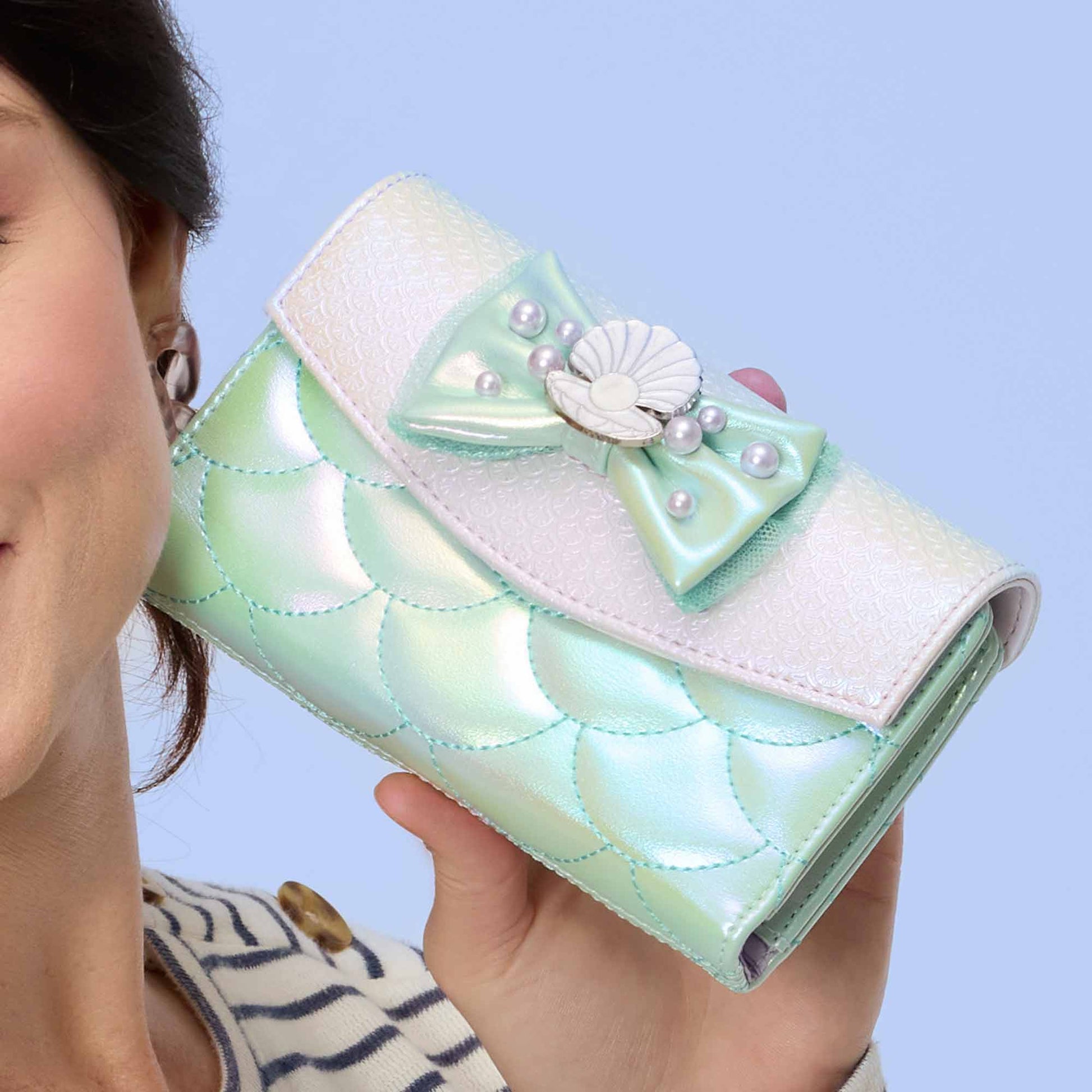 Loungefly x Disney The Little Mermaid Iridescent Pearl Flap Wallet - GeekCore