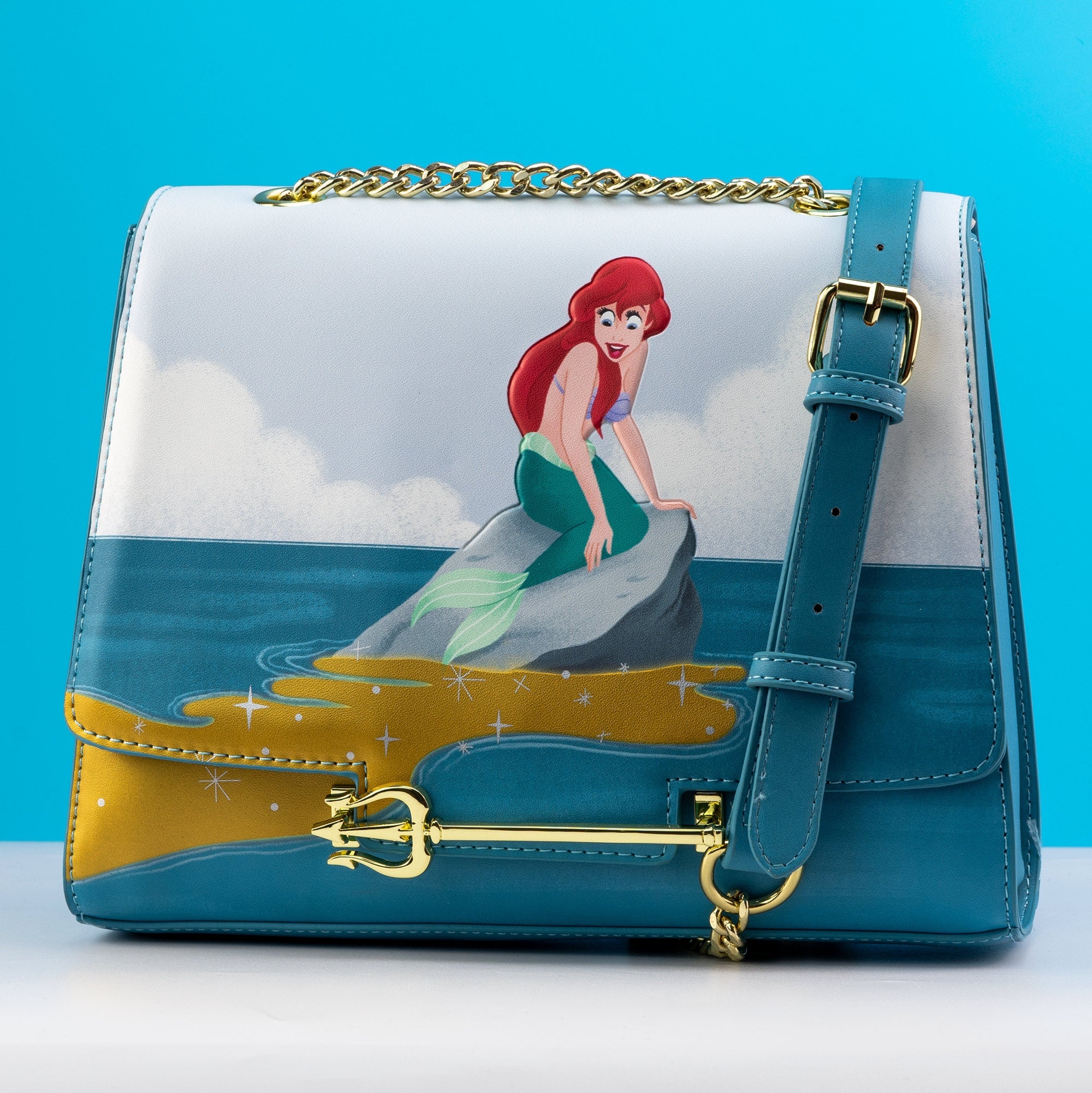 Loungefly x Disney The Little Mermaid Triton's Gift Crossbody Bag - GeekCore