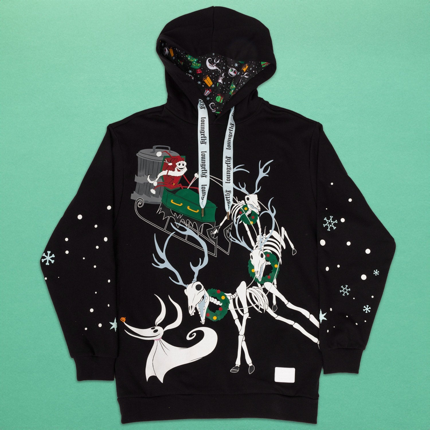 Loungefly x Disney The Nightmare Before Christmas Christmas Town Hooded Sweatshirt - GeekCore