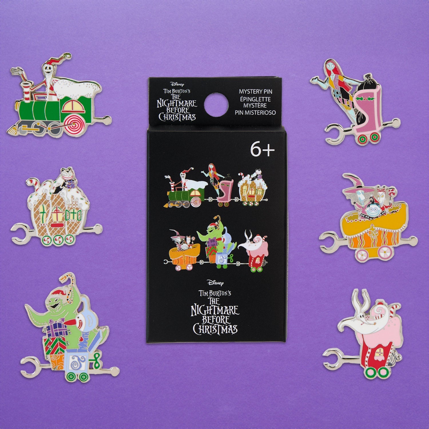 Loungefly x Disney The Nightmare Before Christmas Christmas Town Train Blind Box Mystery Pins - GeekCore