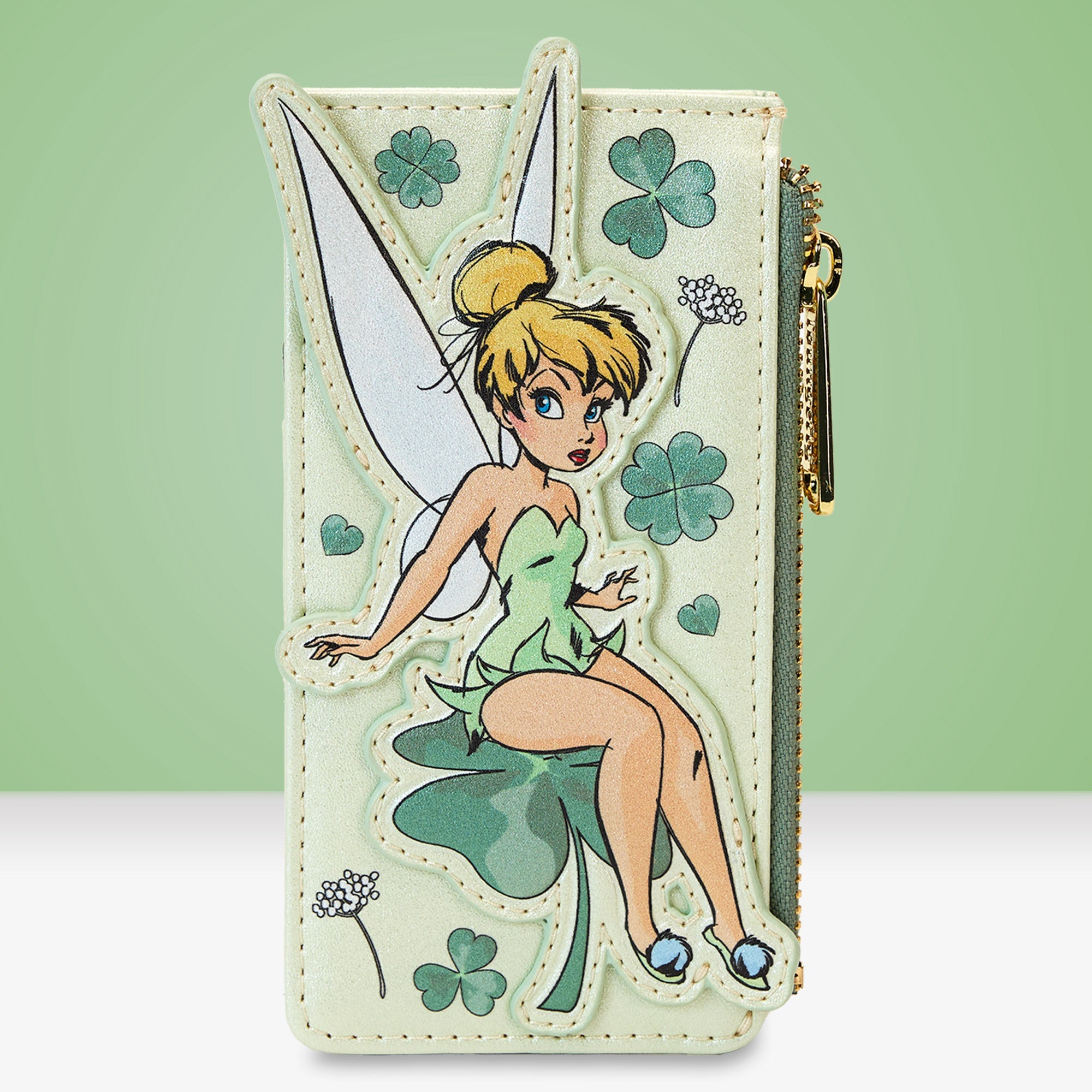Loungefly x Disney Tinker Bell Four - Leaf Clover Card Holder - GeekCore