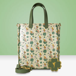 Loungefly x Disney Tinker Bell Four - Leaf Clover Tote Bag with Coin Bag - GeekCore