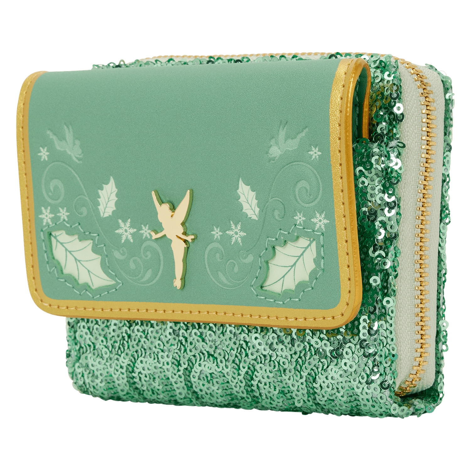 Loungefly x Disney Tinker Bell Holiday Tri Fold Wallet - GeekCore