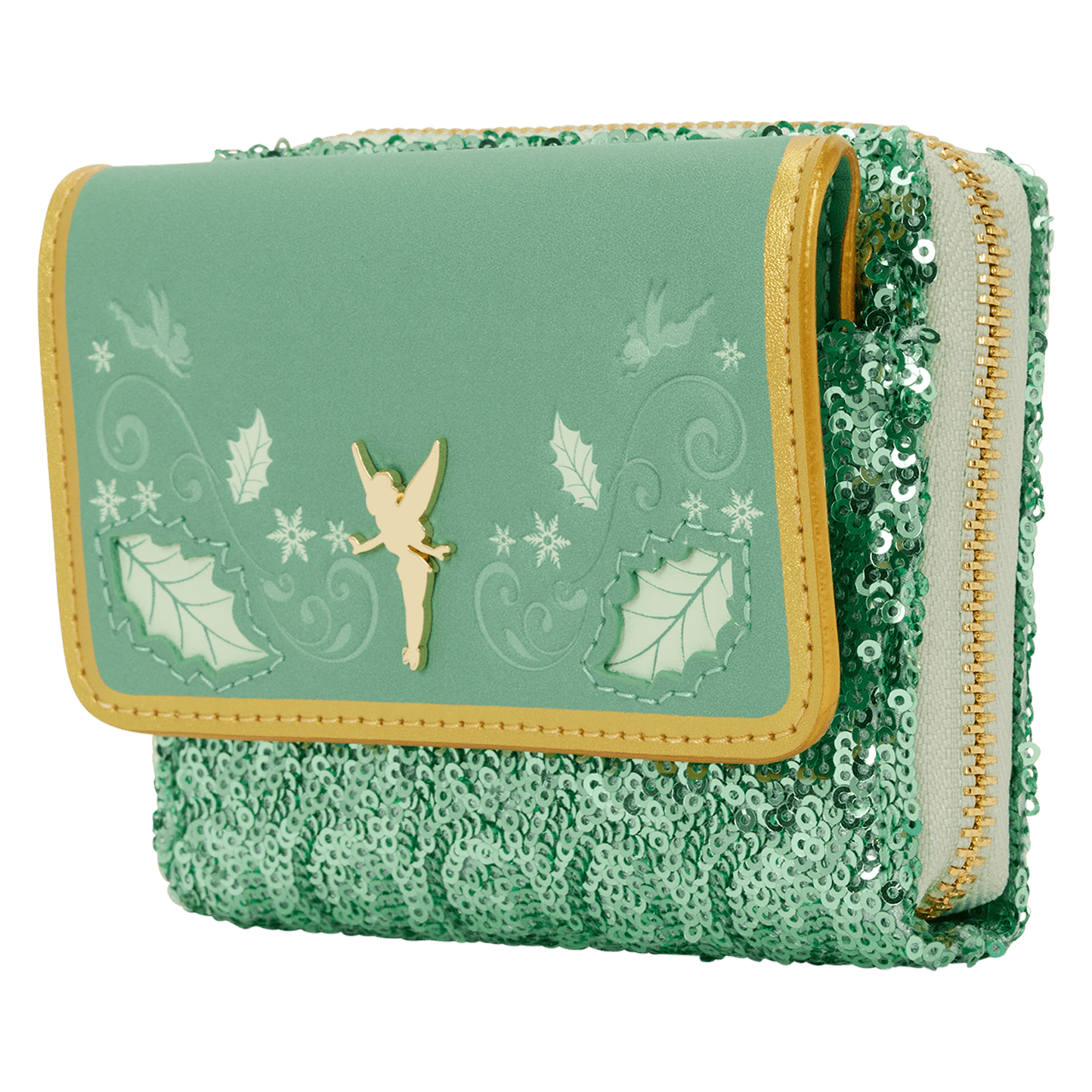 Loungefly x Disney Tinker Bell Holiday Tri Fold Wallet - GeekCore