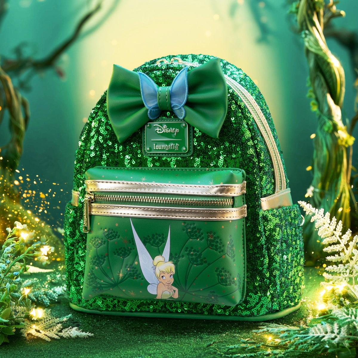 Loungefly x Disney Tinker Bell Sequin Mini Backpack - GeekCore
