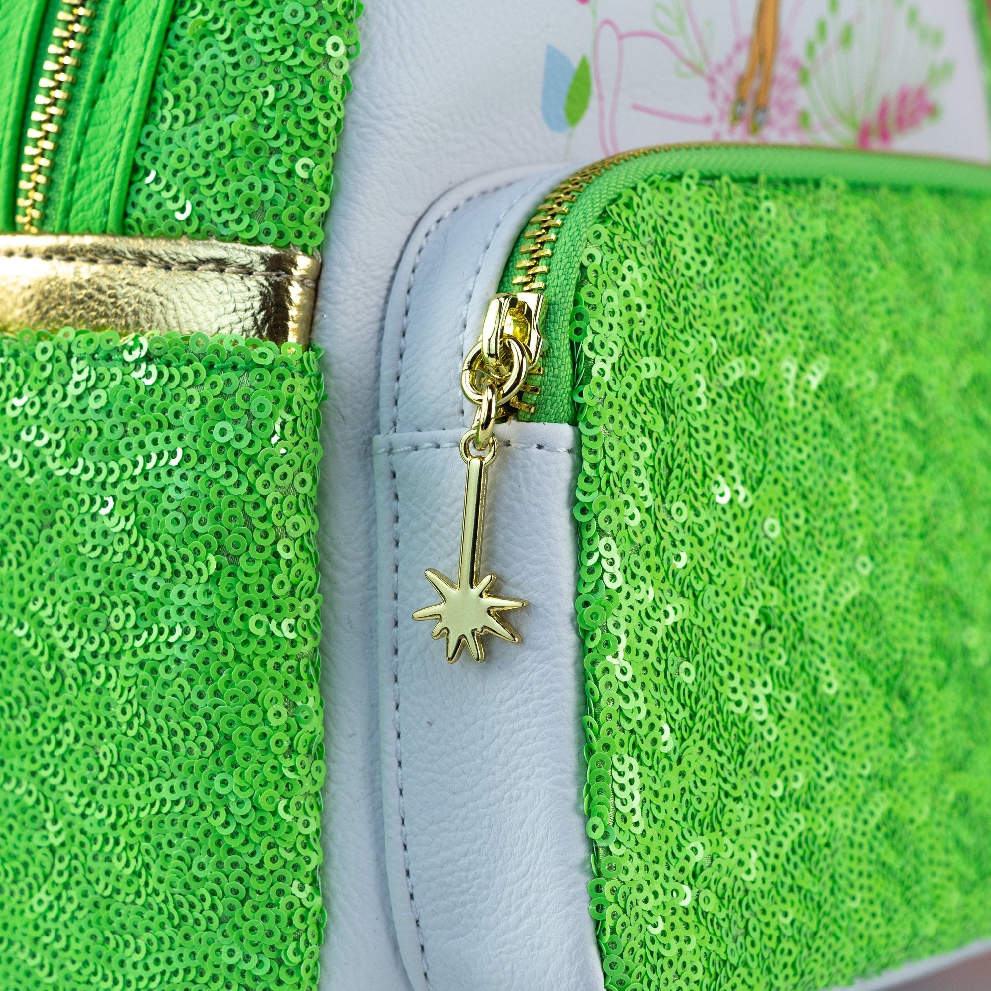 Loungefly x Disney Tinkerbell Green Sequin Mini Backpack - GeekCore
