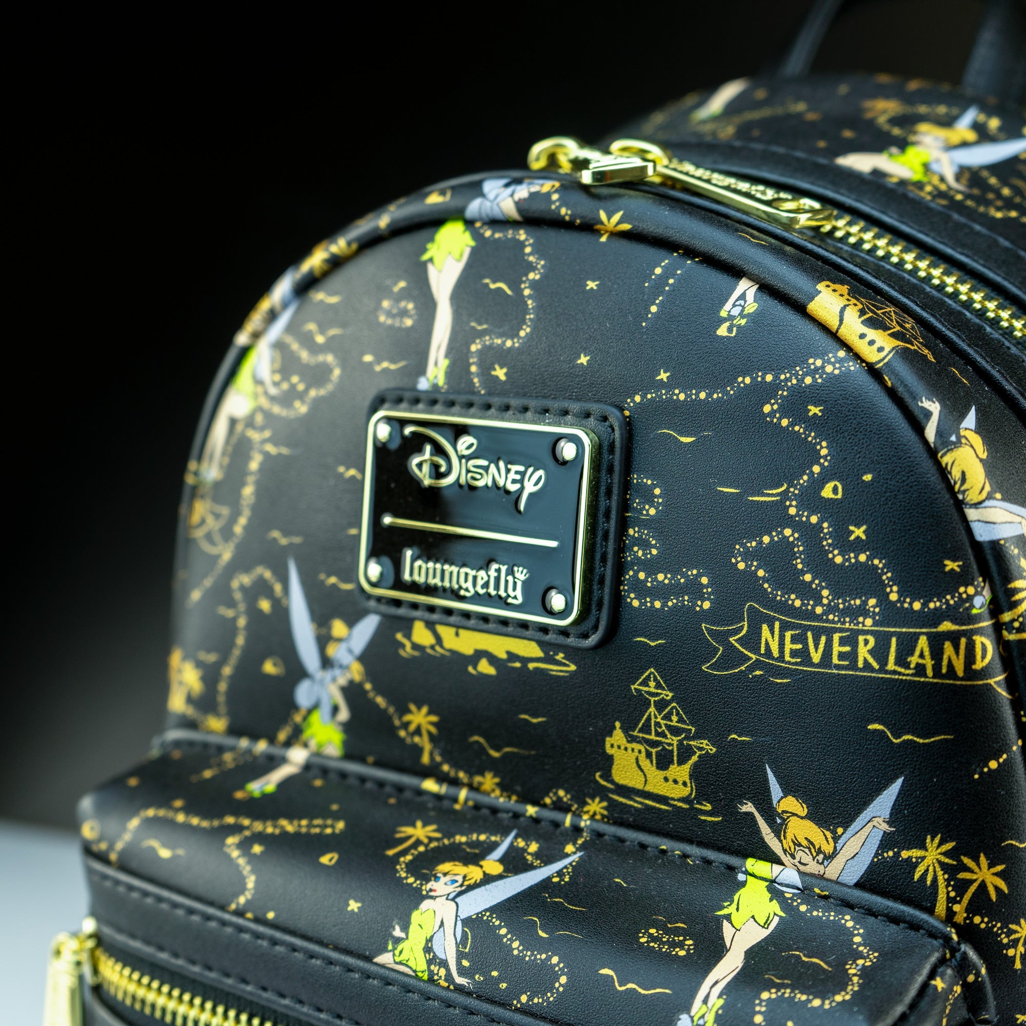 Loungefly x Disney Tinkerbell Neverland Treasure Map AOP Mini Backpack - GeekCore