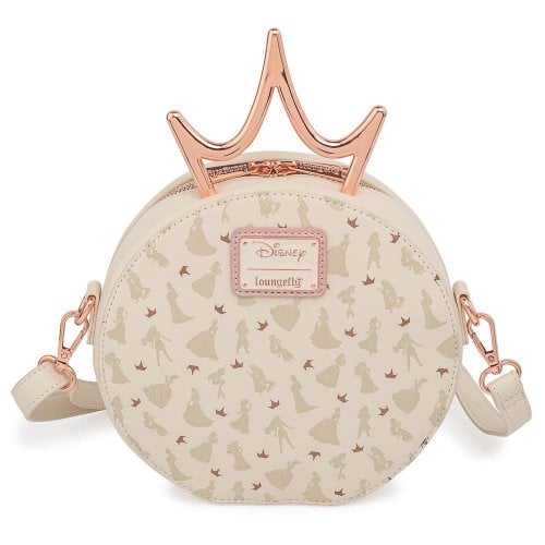 Loungefly x Disney Ultimate Princess Metal Crown Crossbody Bag - GeekCore