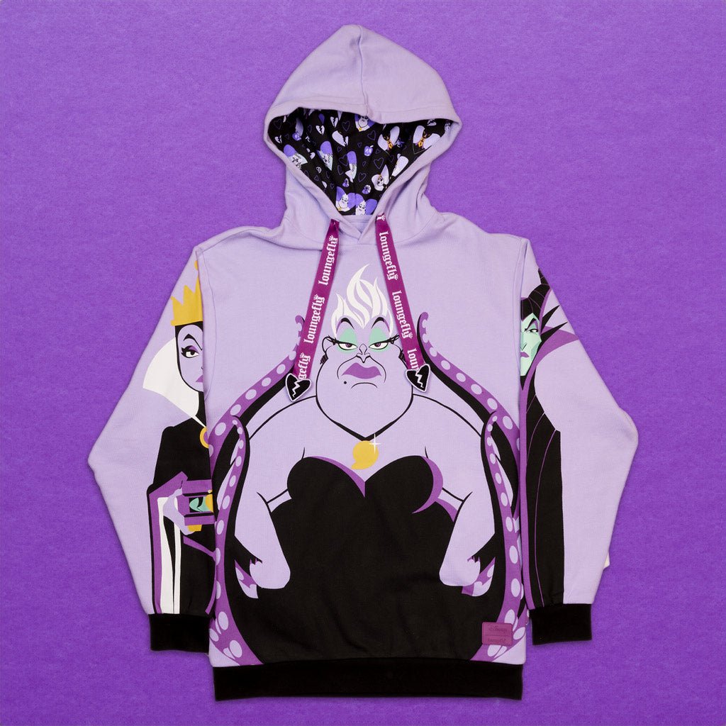 Loungefly x Disney Villains Curse Your Hearts Unisex Hoodie - GeekCore