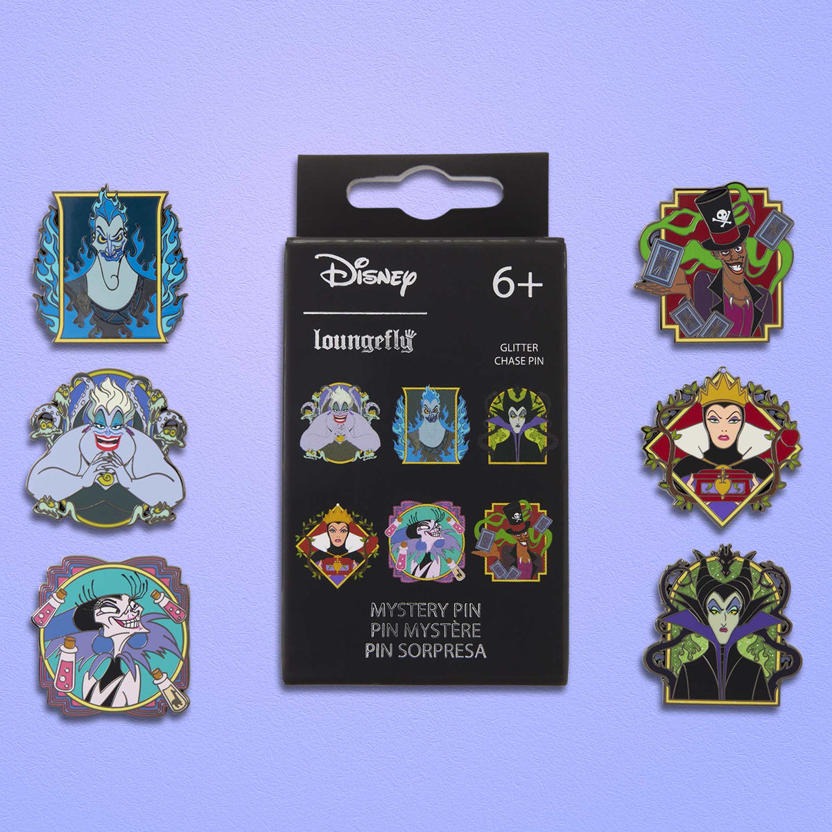 Loungefly x Disney Villains Framed Blind Box Mystery Pin - GeekCore