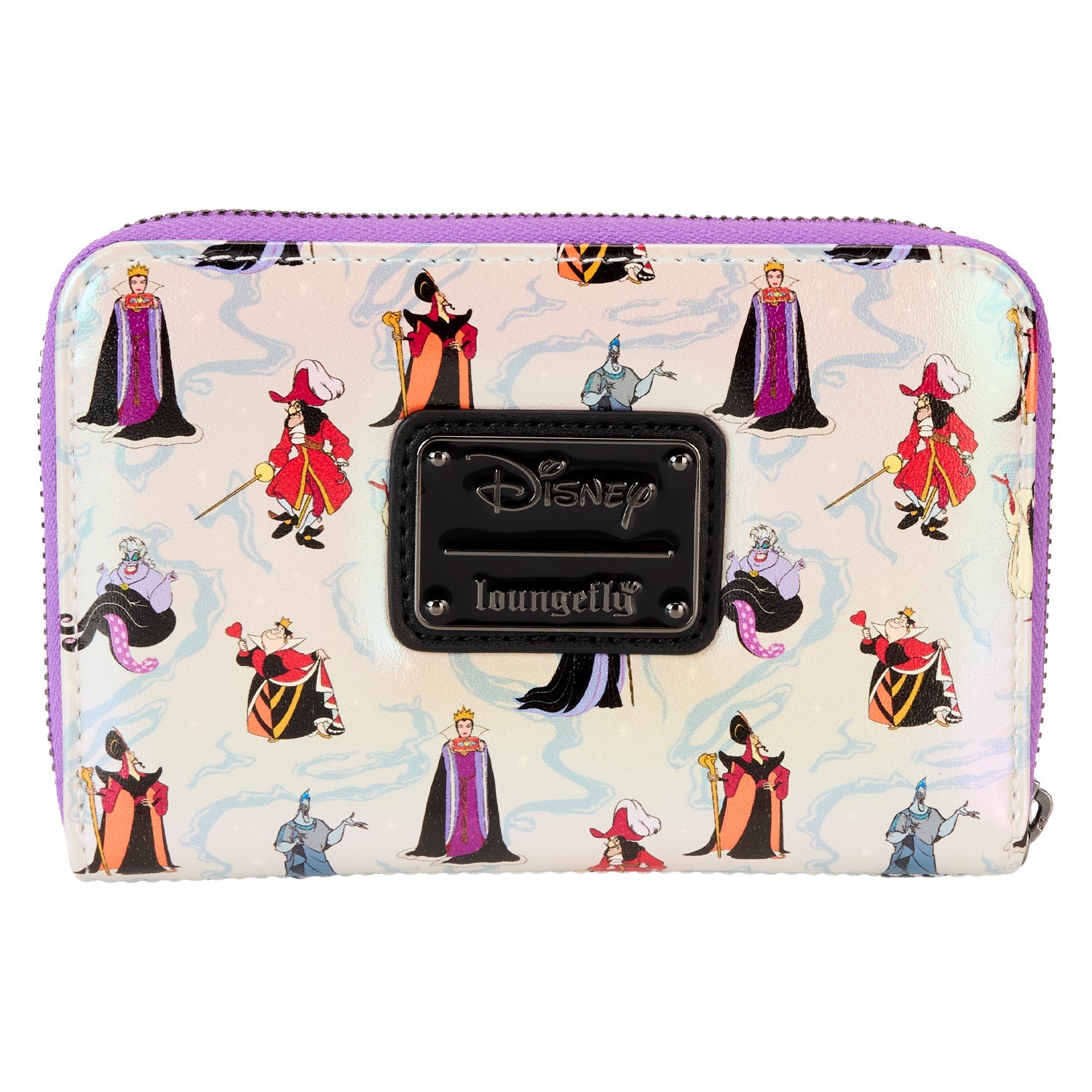 Loungefly x Disney Villains Iridescent Zip Around Wallet - GeekCore