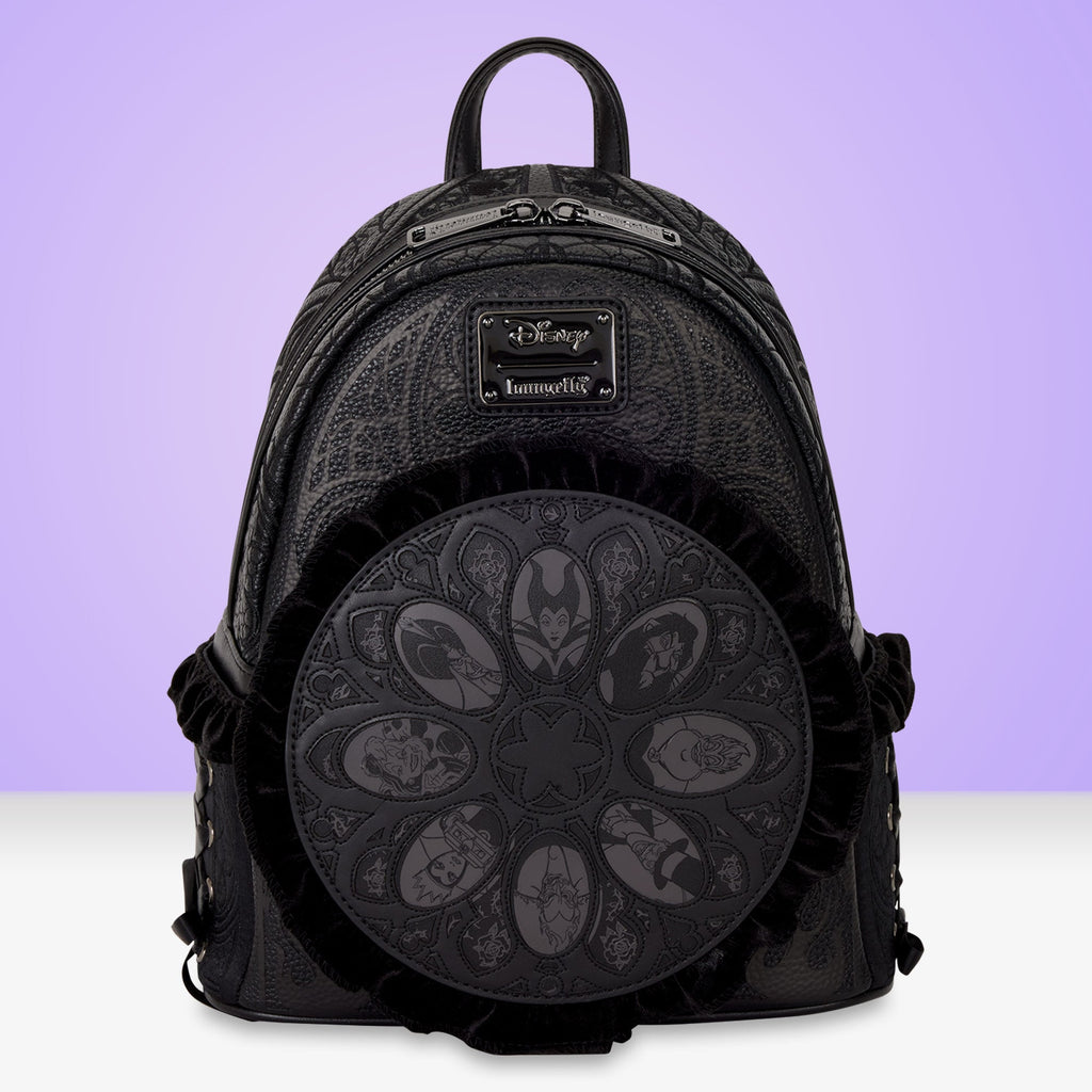 Loungefly x Disney Villains Stained Glass Mini Backpack - GeekCore