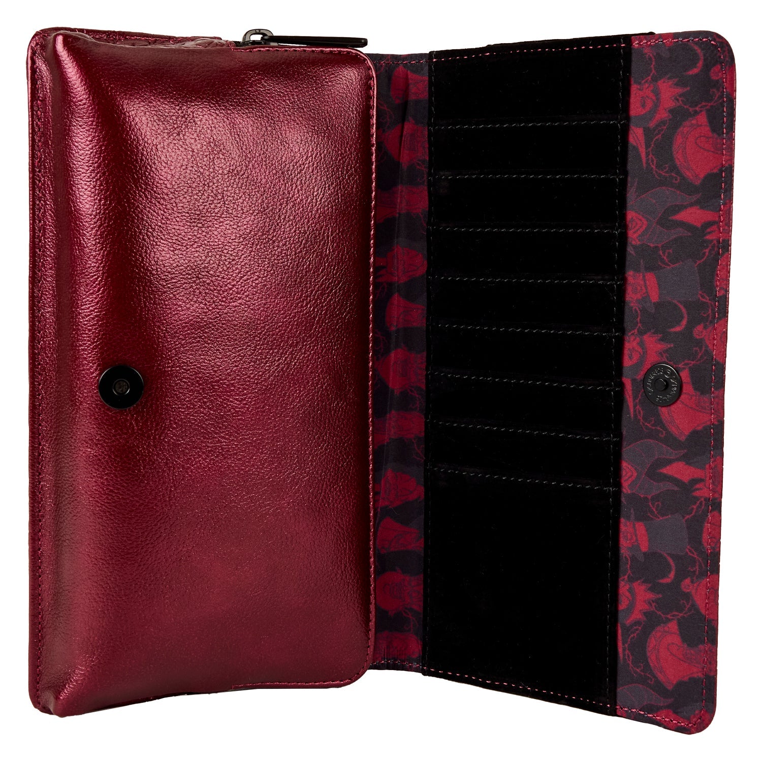 Loungefly x Disney Villains Studded Velvet Clutch Crossbody Bag - GeekCore