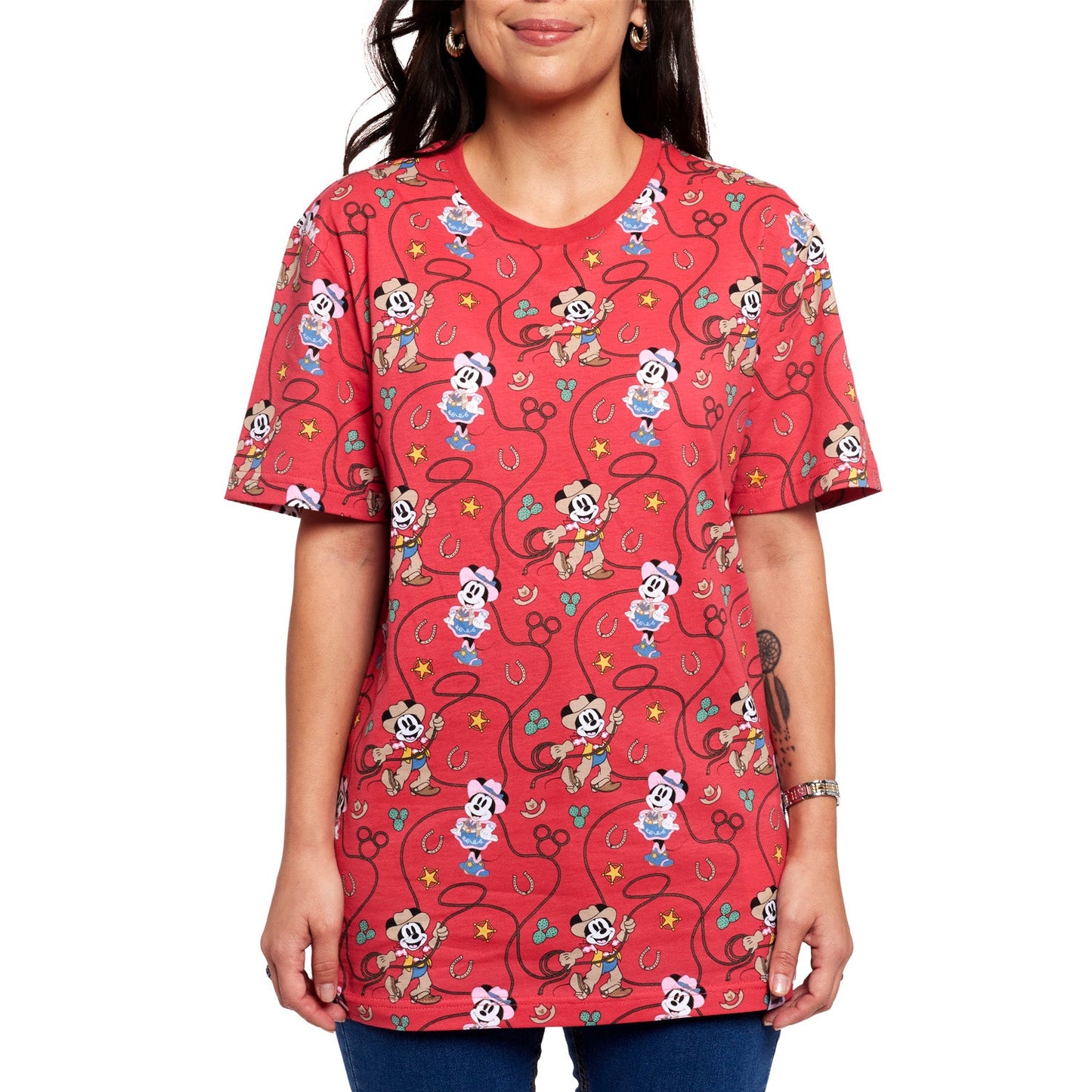 Loungefly x Disney Western Mickey and Minnie Unisex T - Shirt - GeekCore