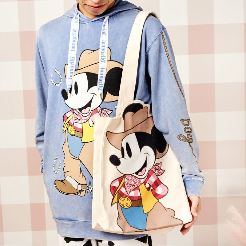 Loungefly x Disney Western Mickey Mouse Canvas Tote Bag - GeekCore