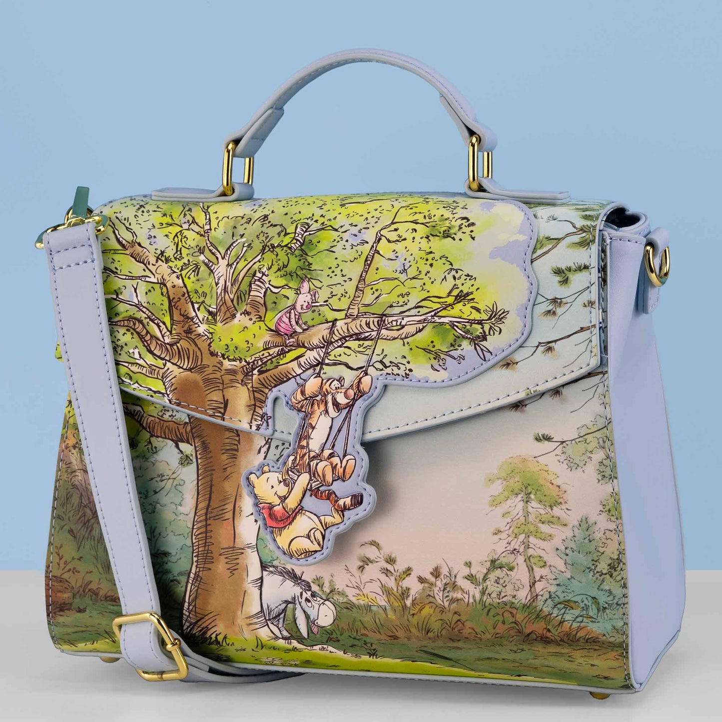 Loungefly x Disney Winnie the Pooh and Friends Treehouse Scene Crossbody Bag - GeekCore