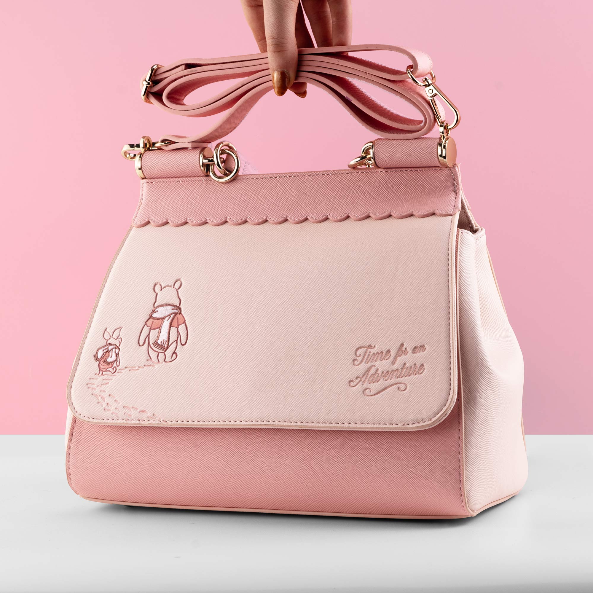 Loungefly x Disney Winnie the Pooh and Piglet Winter Crossbody Bag - GeekCore