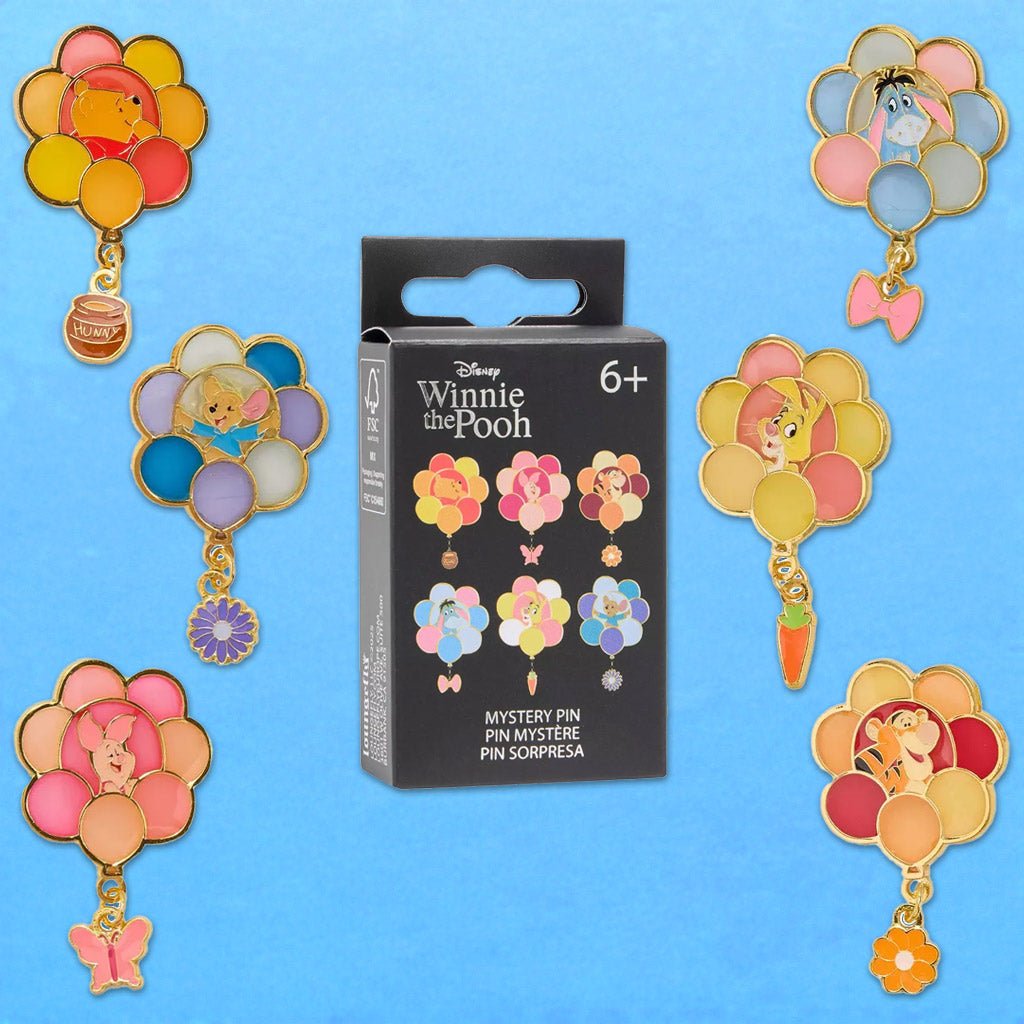 Loungefly x Disney Winnie the Pooh Character Balloon Blind Box Mystery Pin - GeekCore