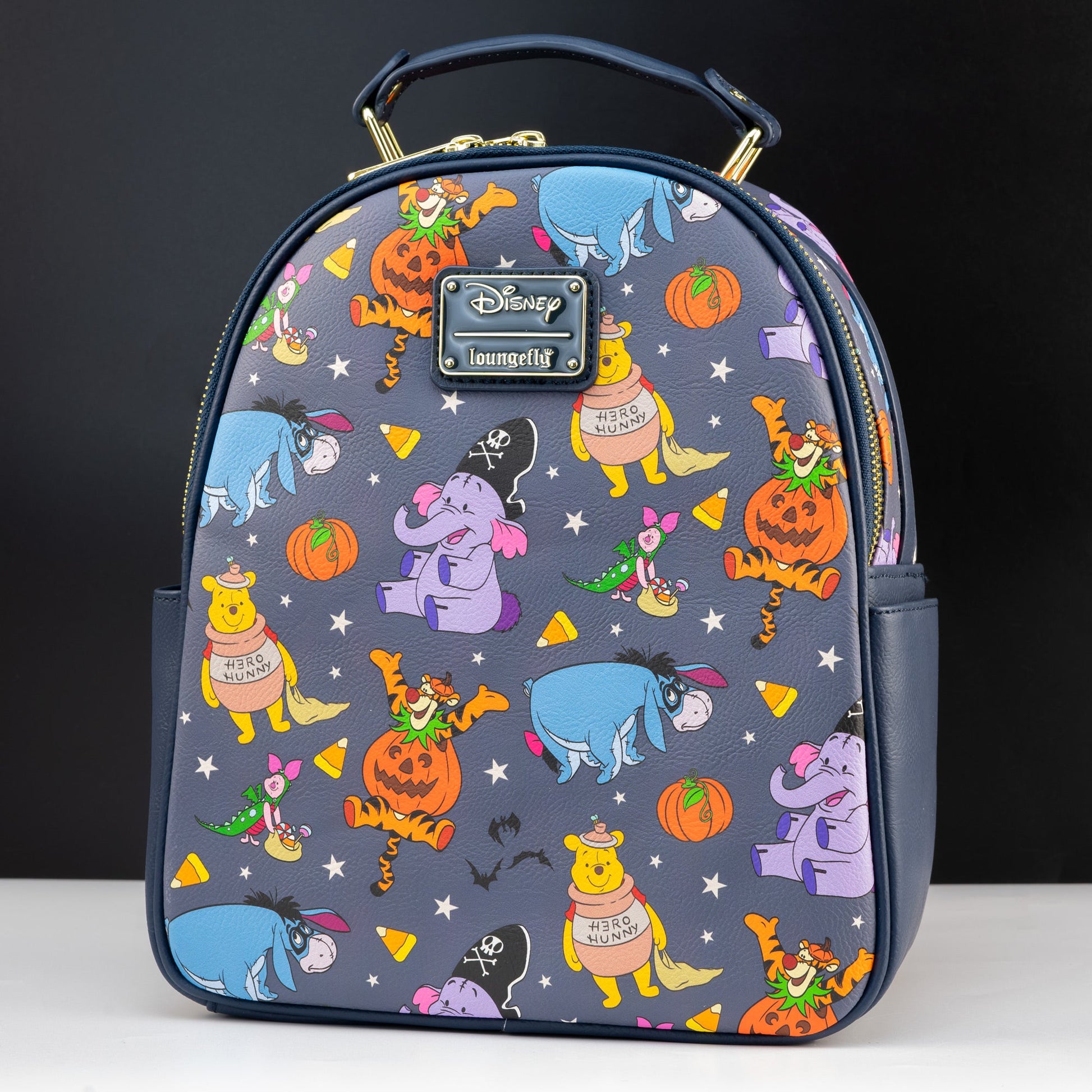 Loungefly x Disney Winnie the Pooh Characters at Halloween AOP Mini Backpack - GeekCore