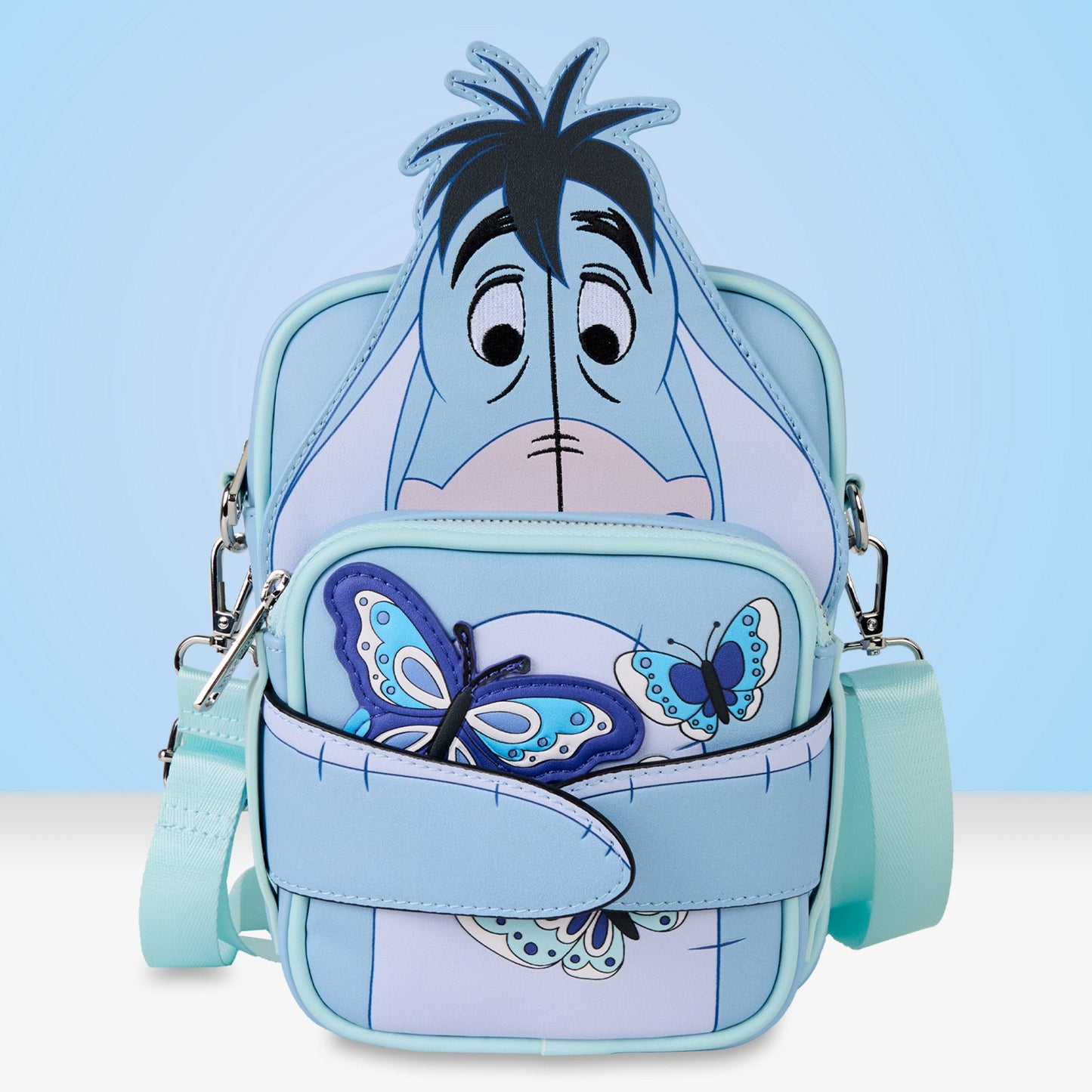 Loungefly x Disney Winnie The Pooh Eeyore Butterflies Crossbuddies Bag - GeekCore