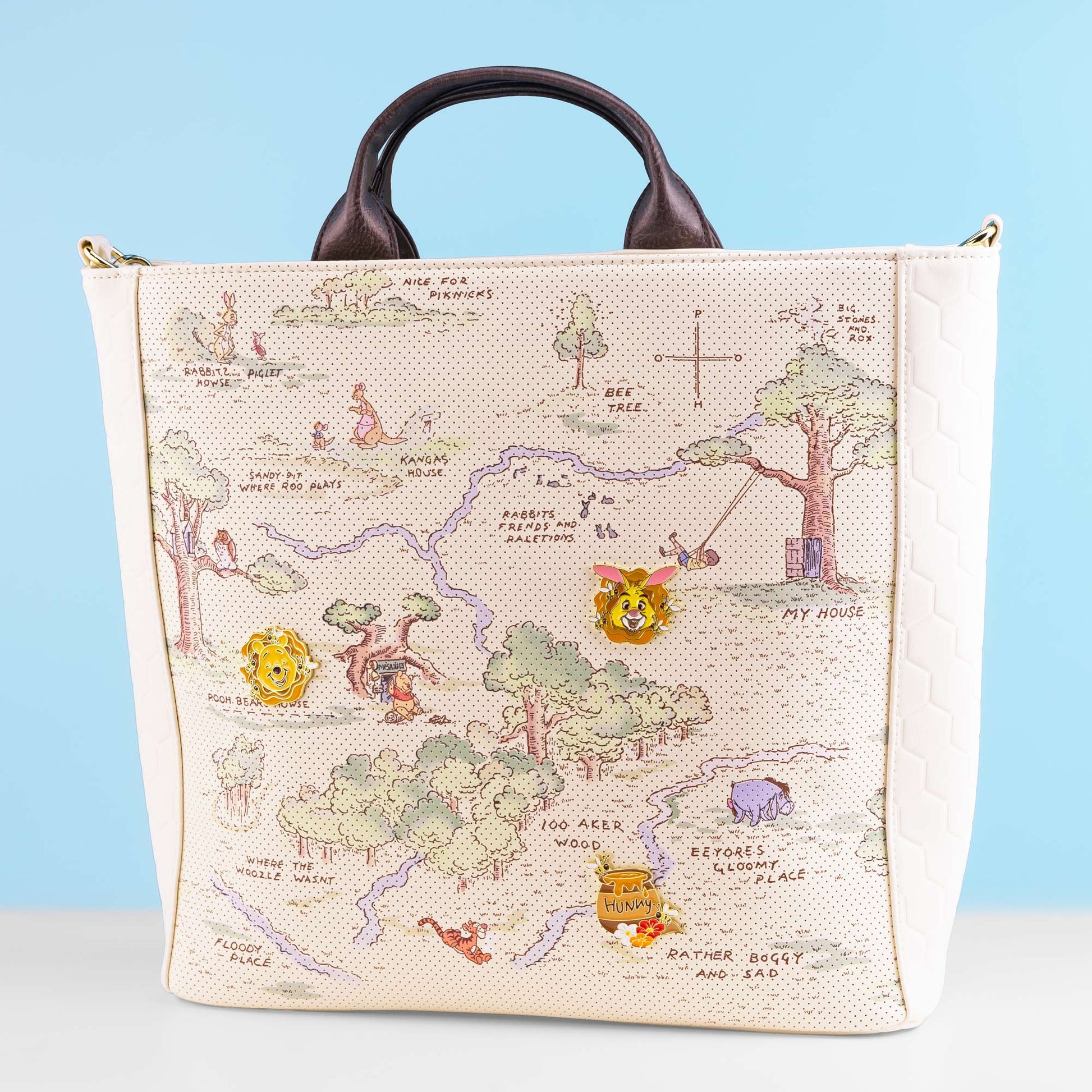 Loungefly x Disney Winnie The Pooh Hundred Acre Wood Tote Bag - GeekCore