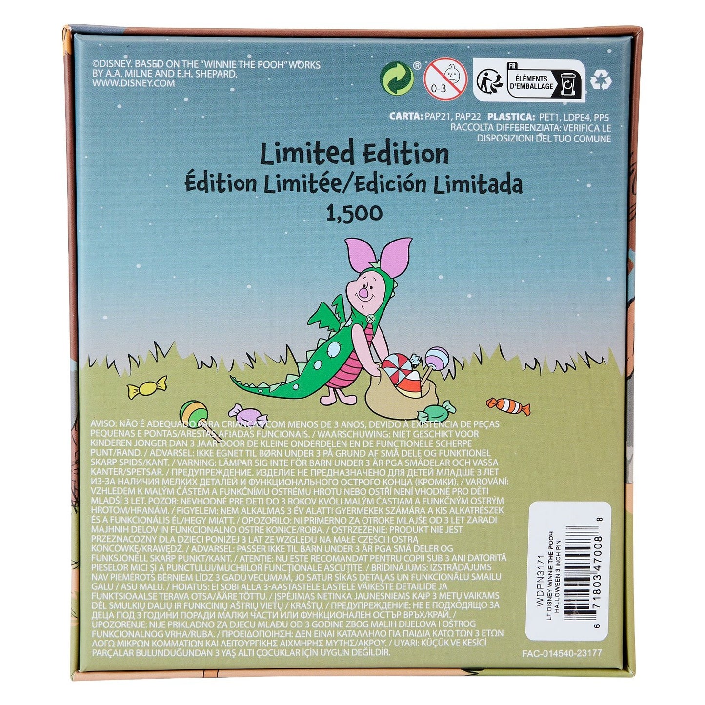 Loungefly x Disney Winnie The Pooh Ltd Ed Halloween 3 Inch Sliding Pin - GeekCore