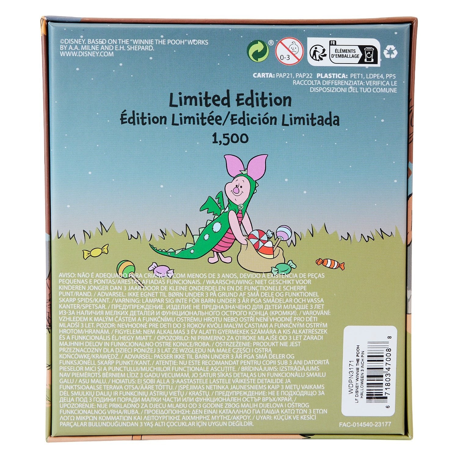 Loungefly x Disney Winnie The Pooh Ltd Ed Halloween 3 Inch Sliding Pin - GeekCore