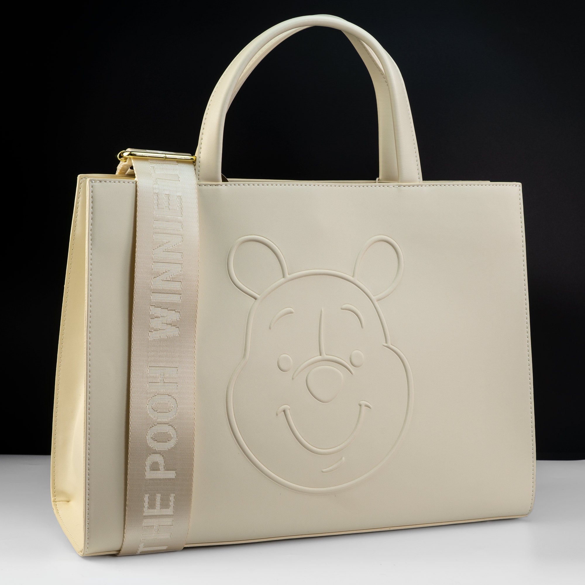 Loungefly x Disney Winnie the Pooh Minimal Cream Crossbody Tote Handbag - GeekCore