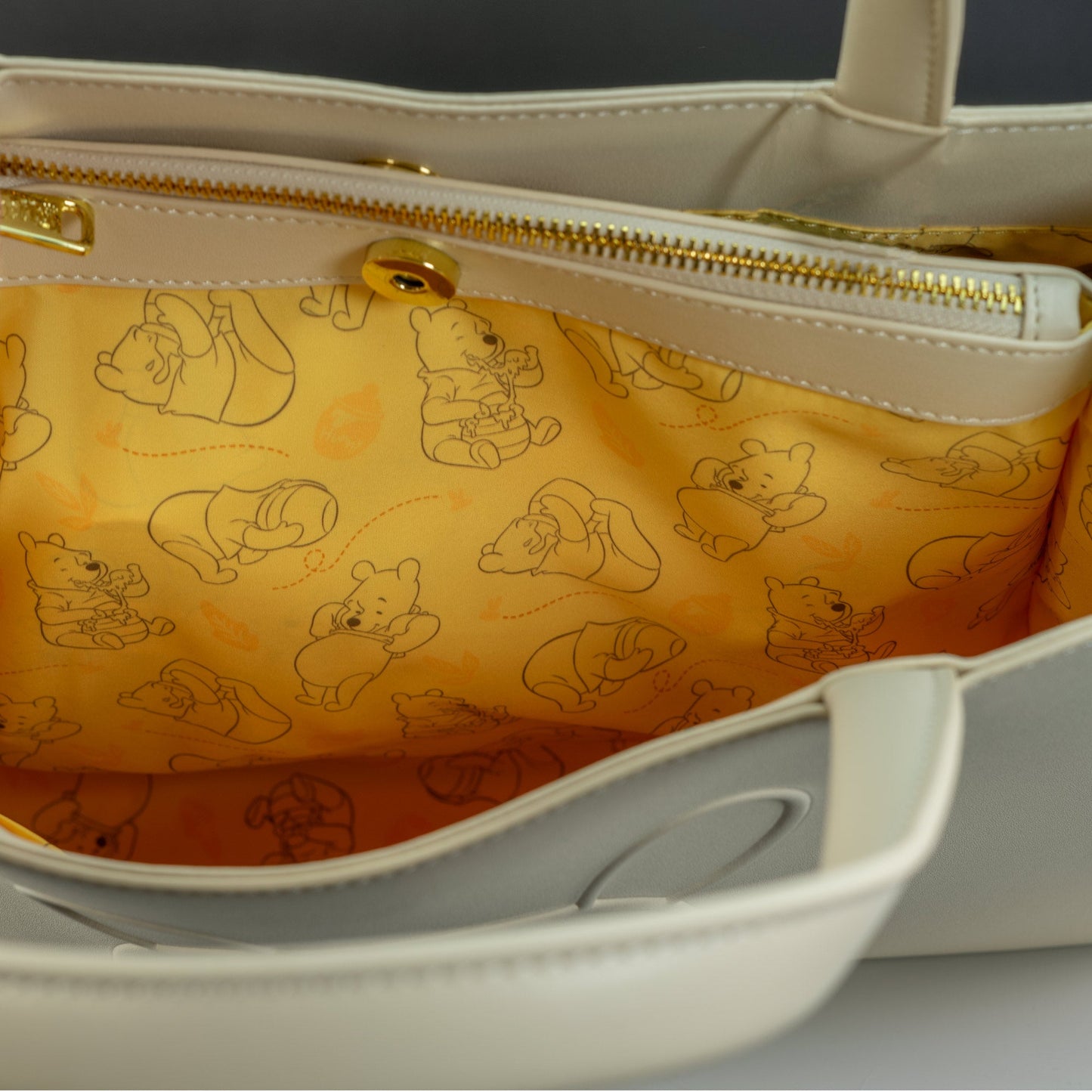 Loungefly x Disney Winnie the Pooh Minimal Cream Crossbody Tote Handbag - GeekCore