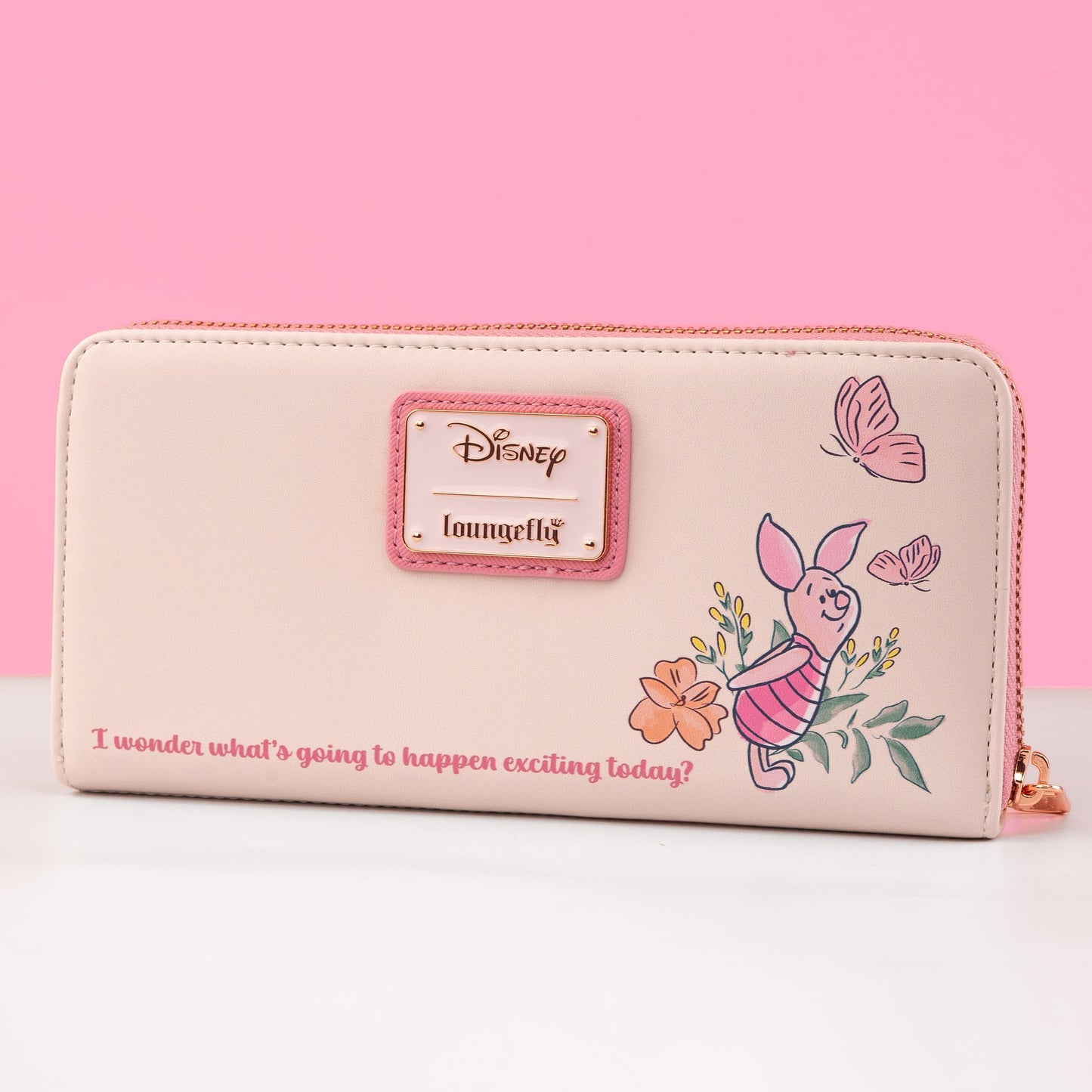 Loungefly x Disney Winnie the Pooh Piglet Floral Zip Around Purse - GeekCore