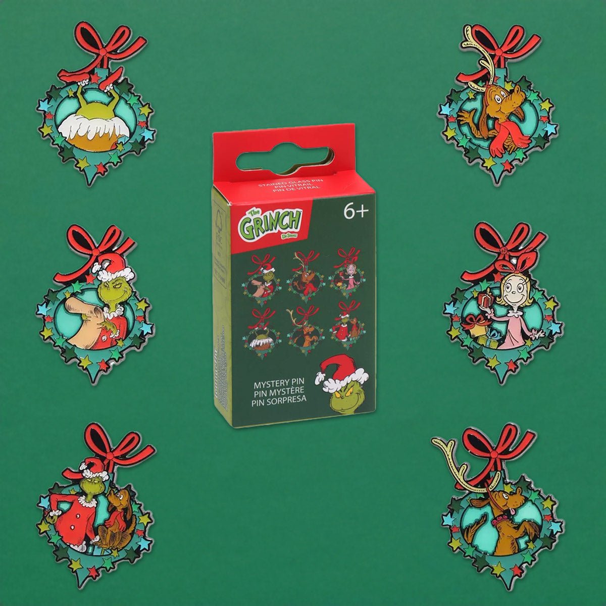 Loungefly x Dr. Seuss Christmas Character Wreaths Blind Box Mystery Pin - GeekCore