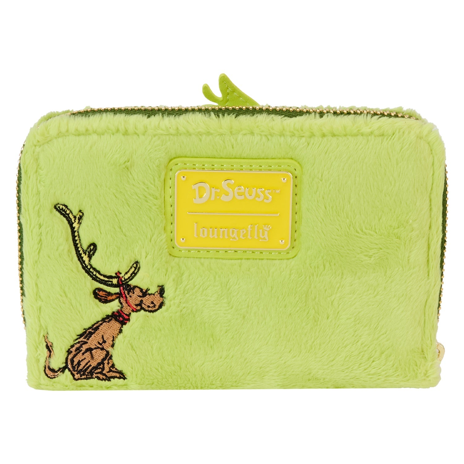 Loungefly x Dr Seuss Plush Grinch Glow Cosplay Zip Around Wallet - GeekCore