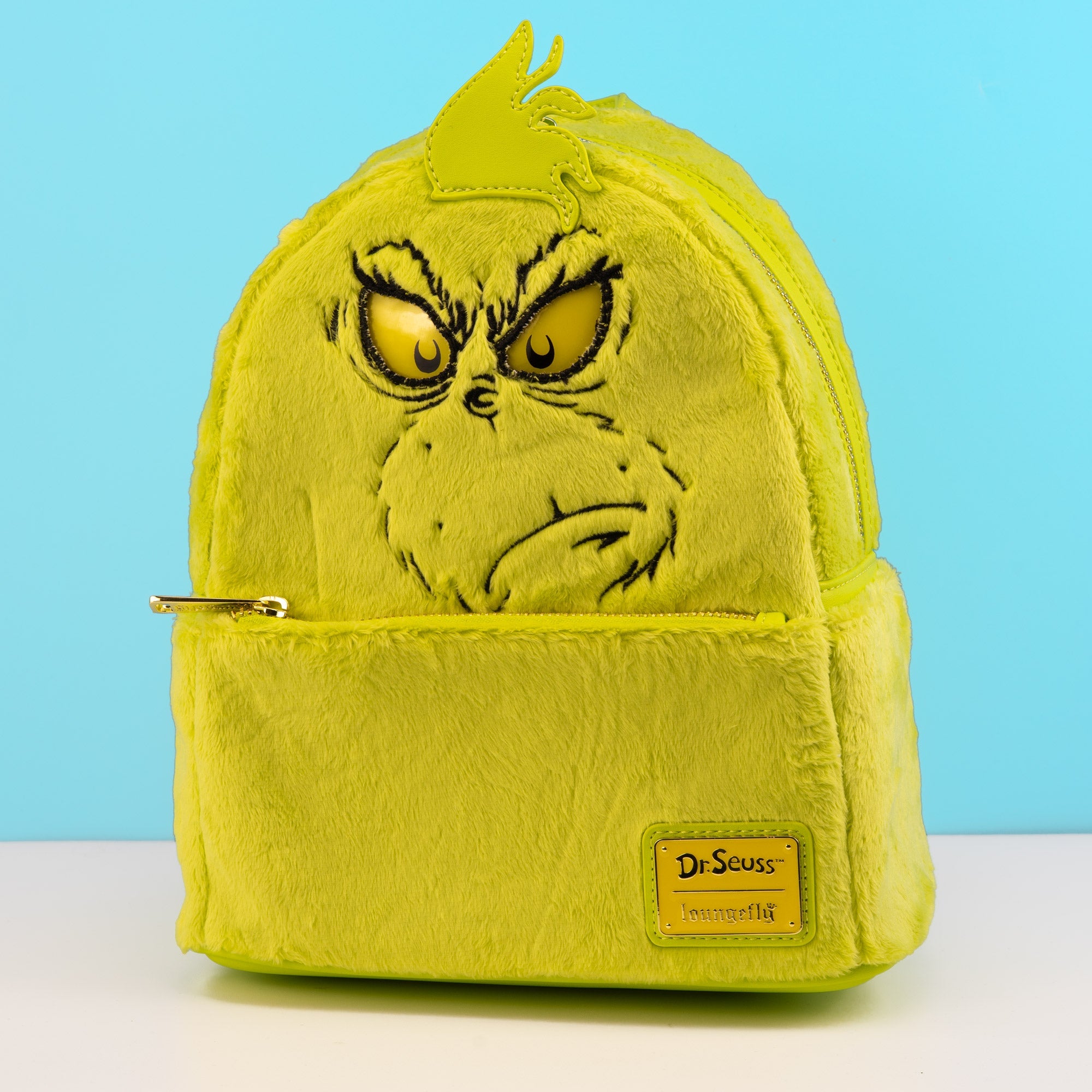 Loungefly x Dr Seuss Plush Grinch Light Up Cosplay Mini Backpack - GeekCore