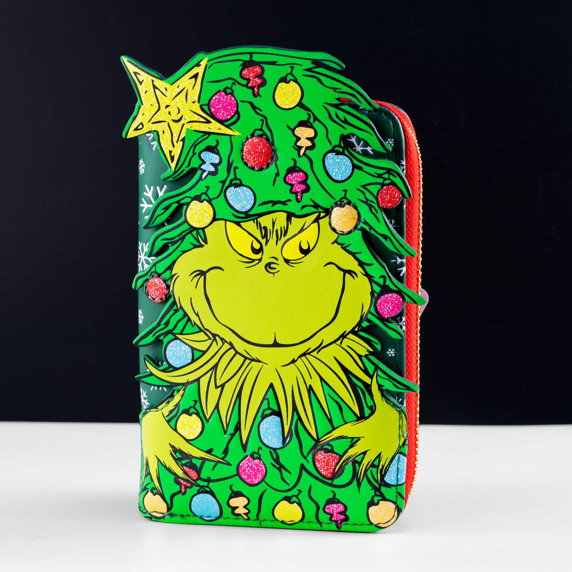 Loungefly x Dr. Seuss The Grinch Christmas Tree Zip Around Wallet - GeekCore