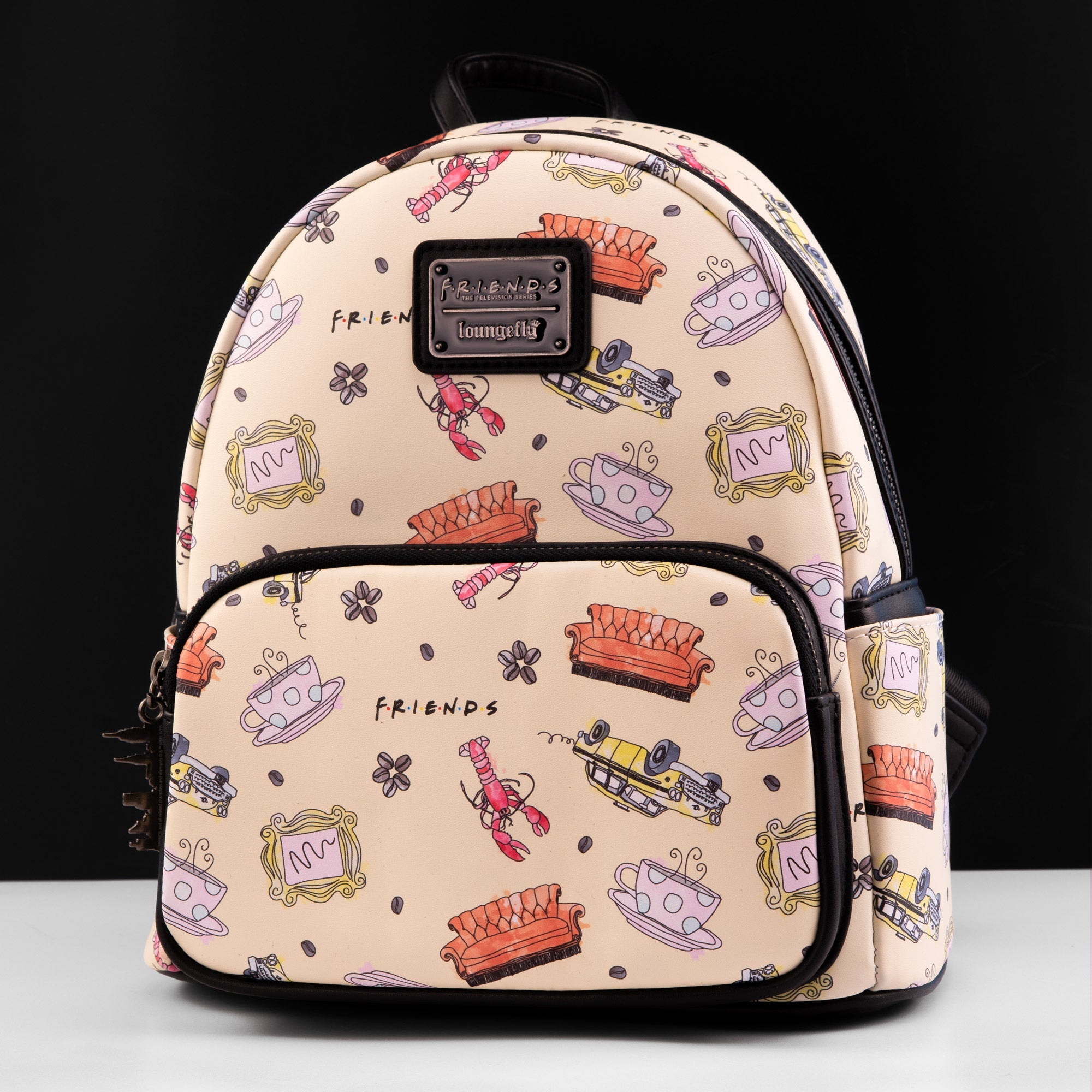Loungefly x Friends Sketch Icons All Over Print Mini Backpack - GeekCore