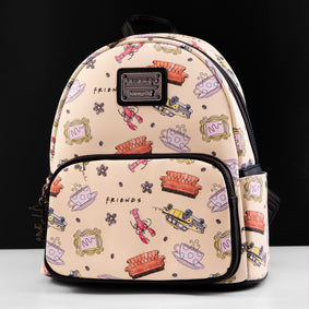 Loungefly x Friends Sketch Icons All Over Print Mini Backpack - GeekCore