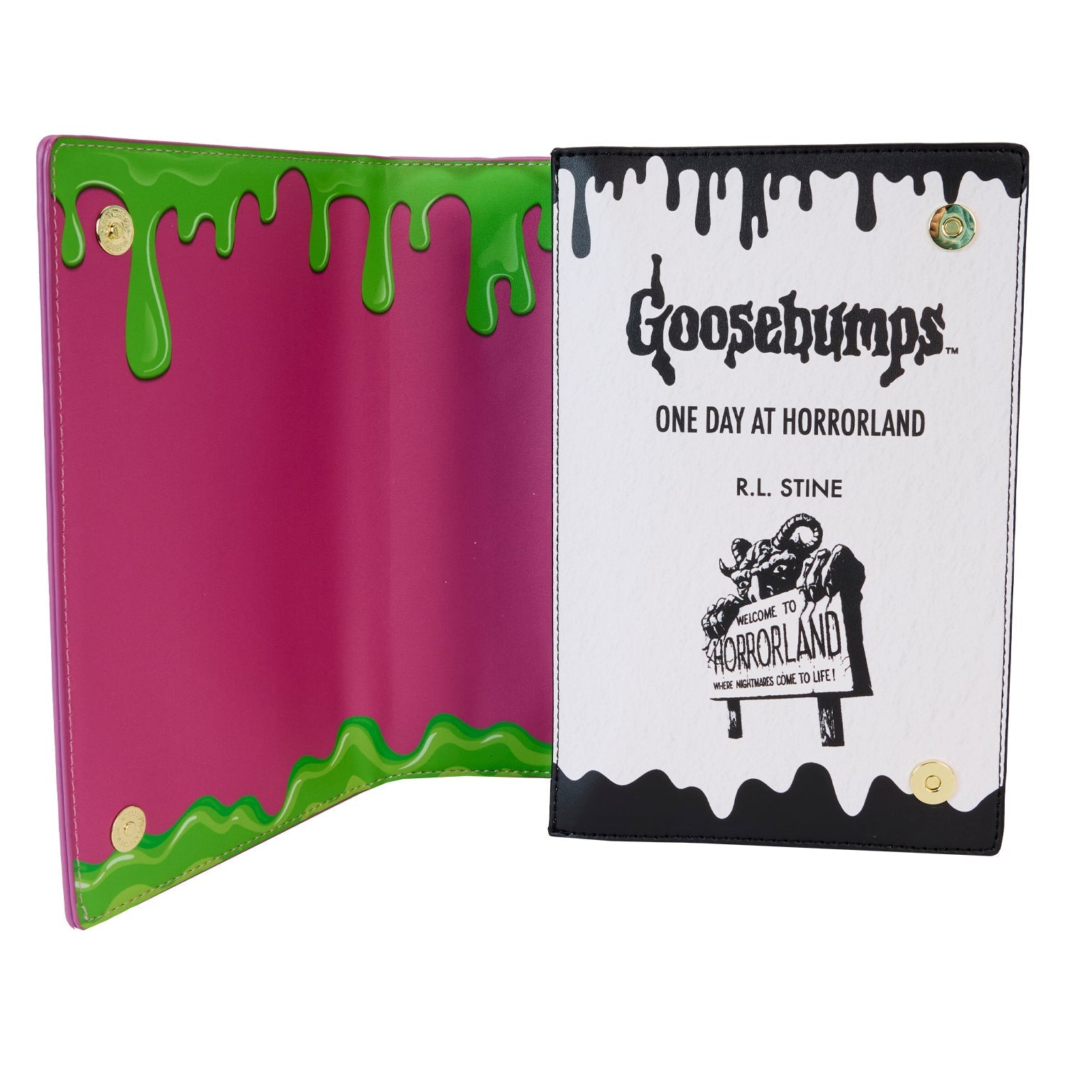 Loungefly x Goosebumps One Day at Horrorland Book Crossbody Bag - GeekCore