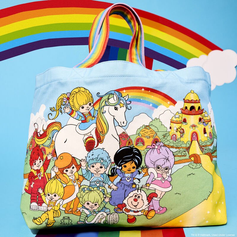 Loungefly x Hallmark Rainbow Brite Gang Rainbow Handle Canvas Tote Bag - GeekCore