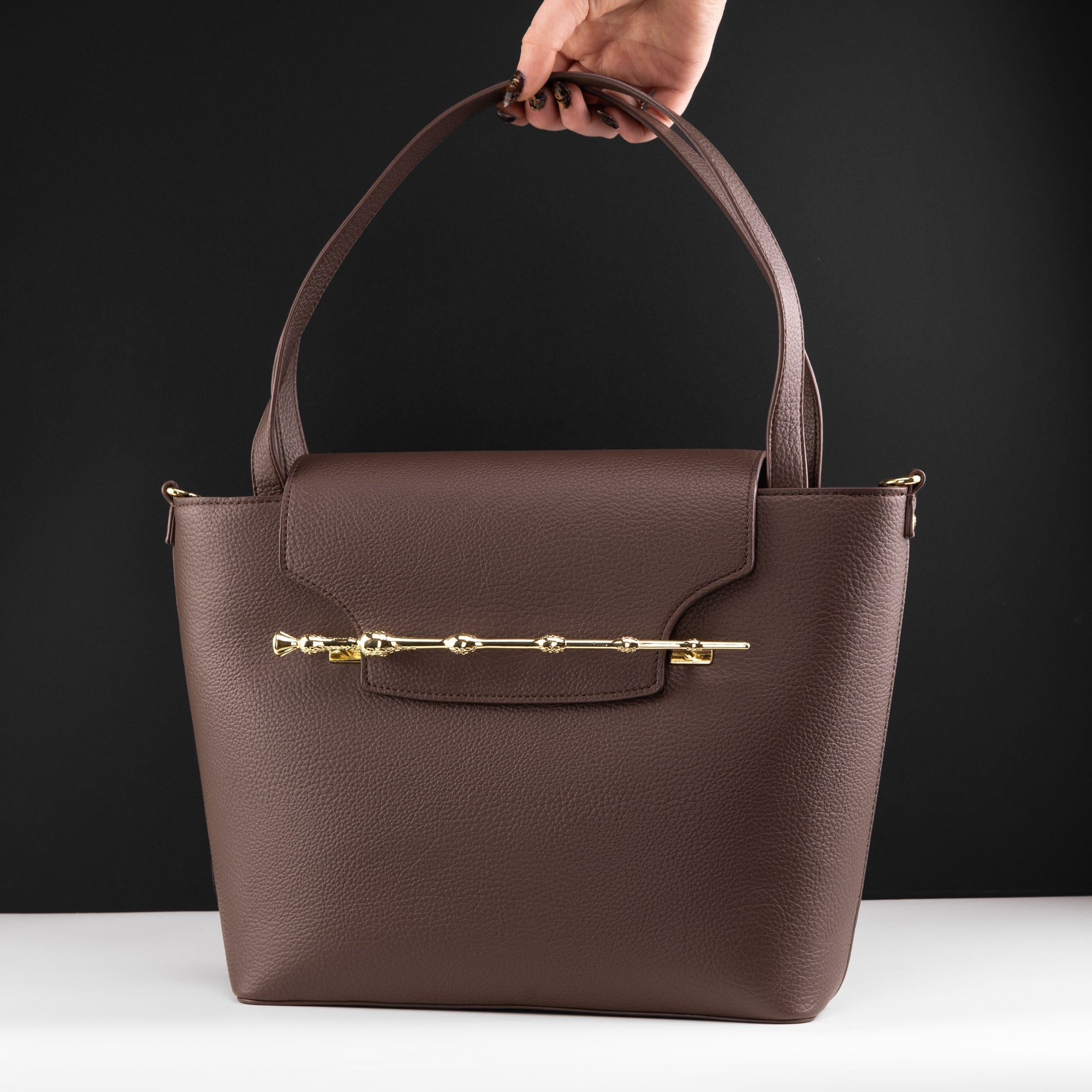 Loungefly x Harry Potter Brown Elder Wand Crossbody Tote Bag - GeekCore