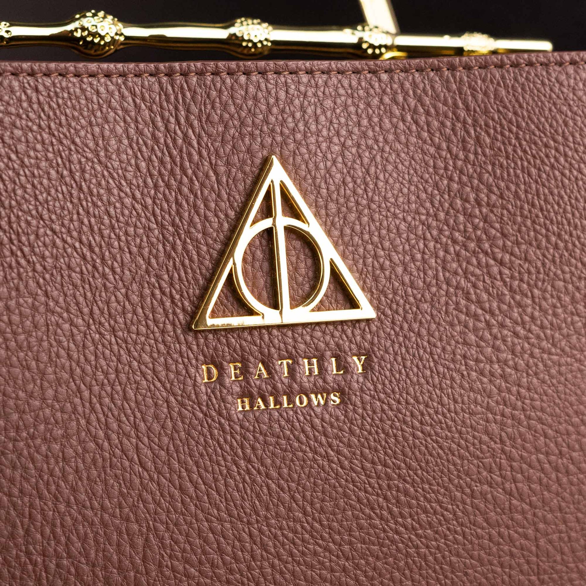 Loungefly x Harry Potter Brown Pebble Elder Wand Crossbody Handbag - GeekCore