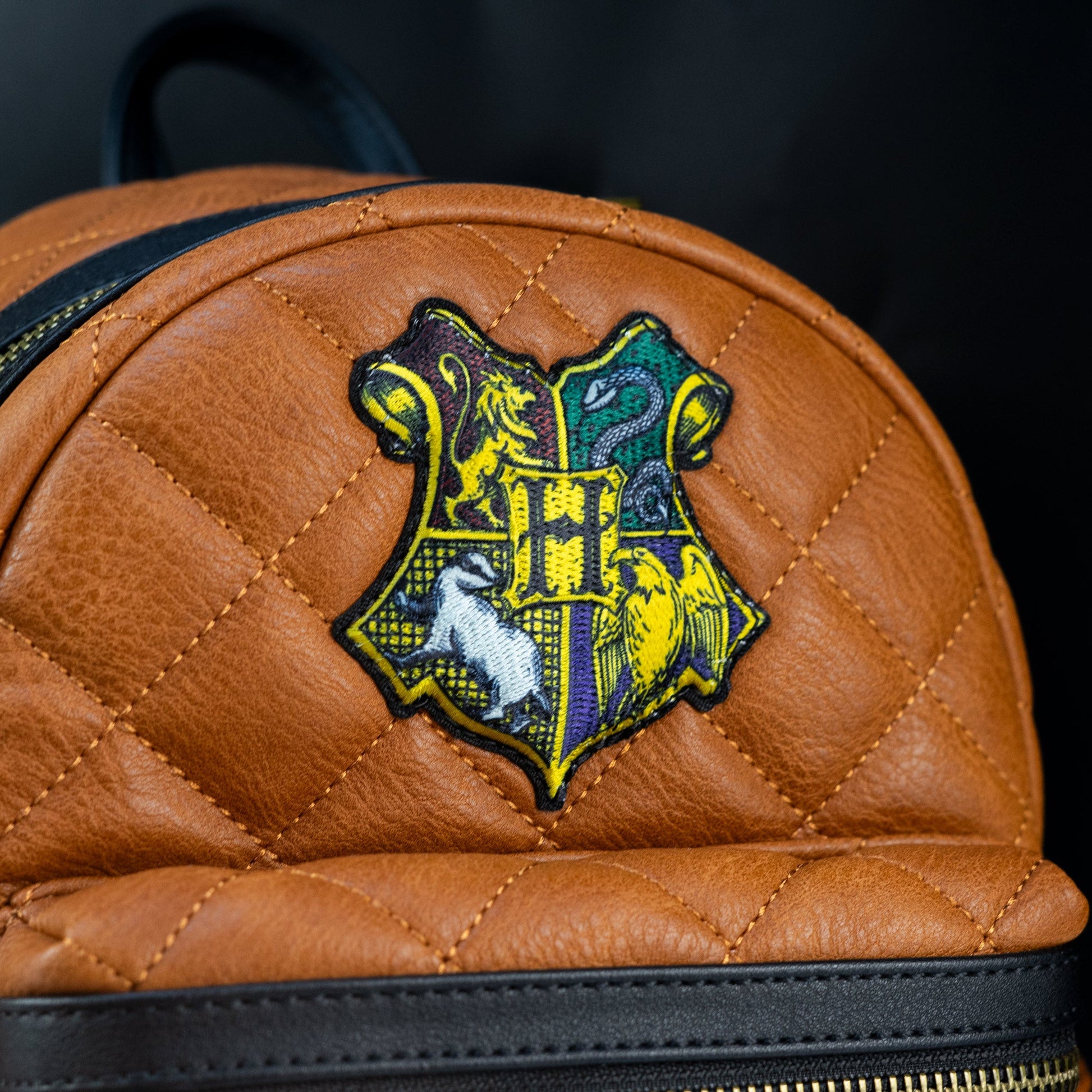 Loungefly x Harry Potter Hogwarts Crest Quilted Mini Backpack - GeekCore